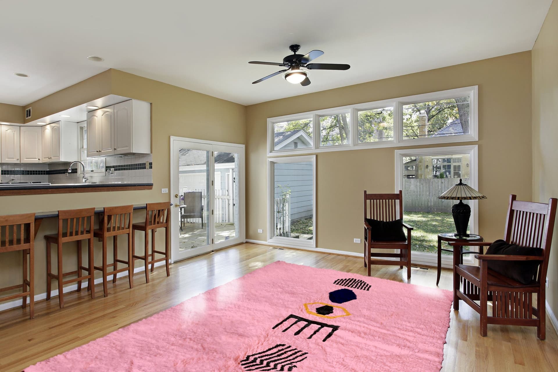 Alfombra Marroquí Hecha a Mano de Lana Tamaño Personalizado - Alfombra de Área Rosa Boho para Sala de Estar y Dormitorio - Alfombra Berber Moderna Minimalista - Image 3