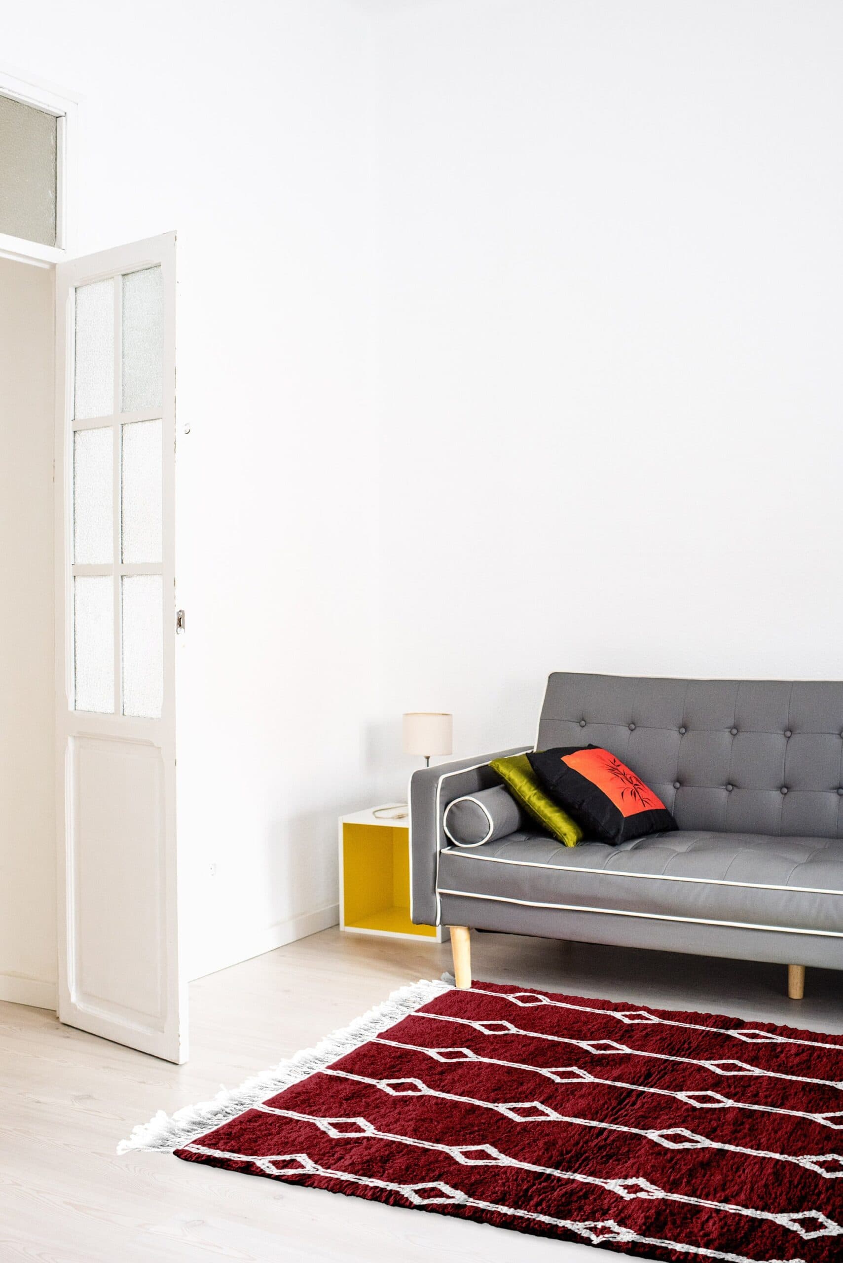 Marockansk Matta Handgjord Ull 8x10 - Burgundyröd Kräm Geometrisk Boho Matta för Vardagsrum Sovrum Mrirt - Image 4