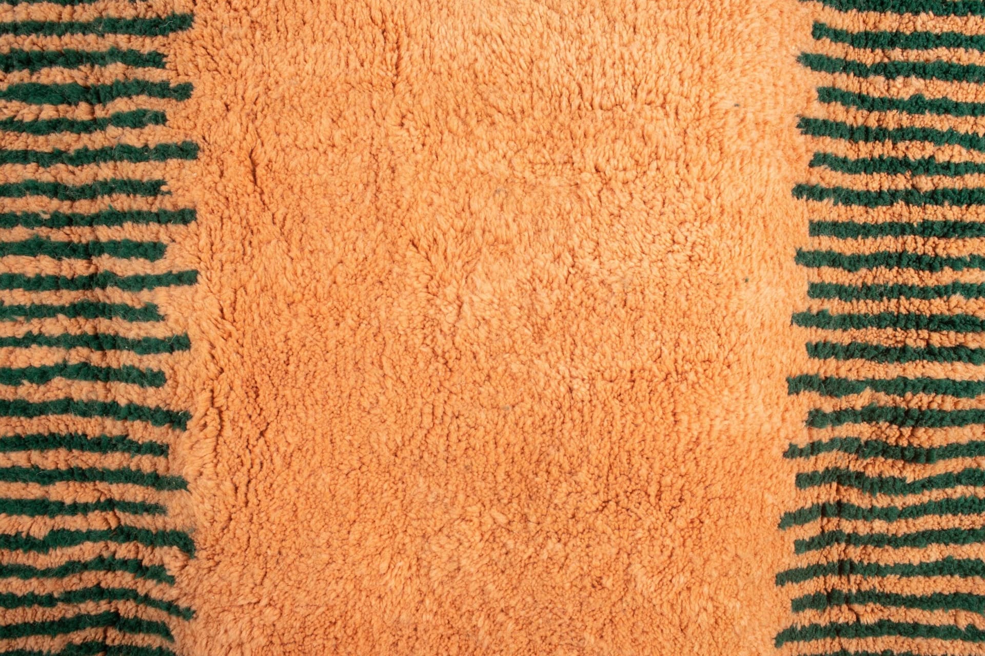 Alfombra Marroquí Hecha a Mano de Lana Tamaño Personalizado - Alfombra Moderna Boho en Terracota y Verde para Sala de Estar y Dormitorio Mrirt - Image 4