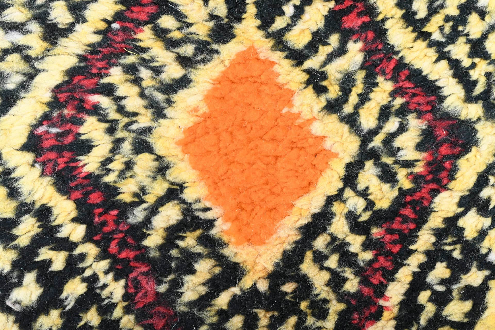 Ivory Orange Diamond Beni Mrirt Rug