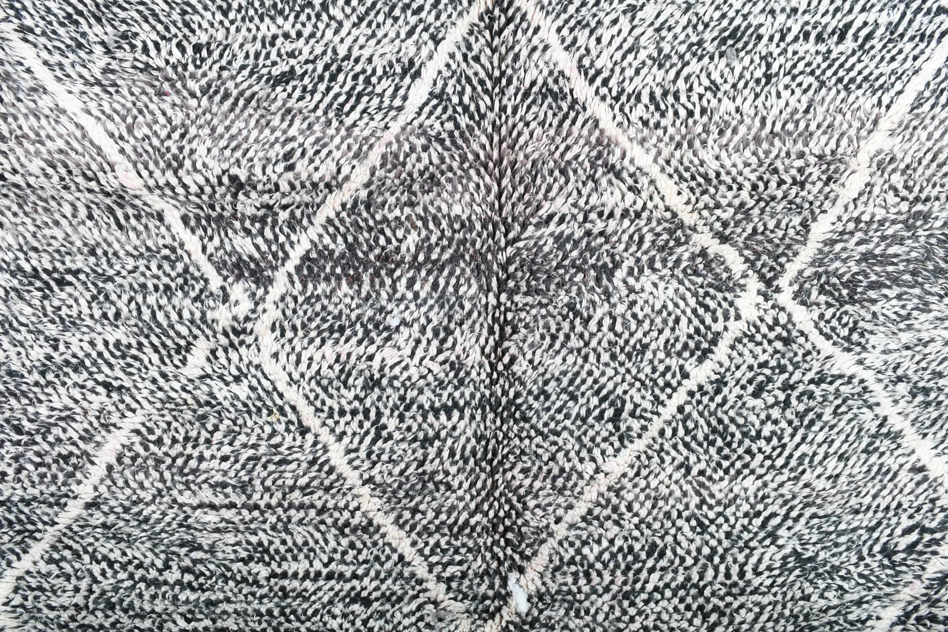 Black Lattice Beni Ourain Rug