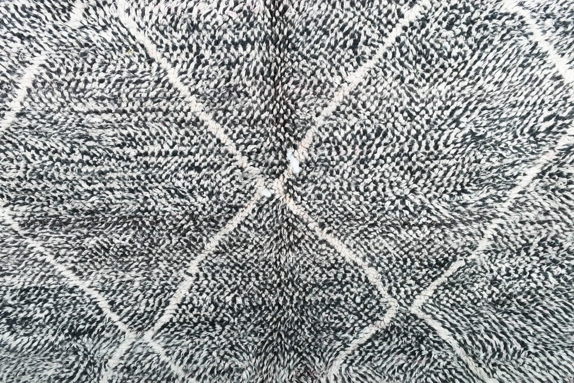 Black Lattice Beni Ourain Rug