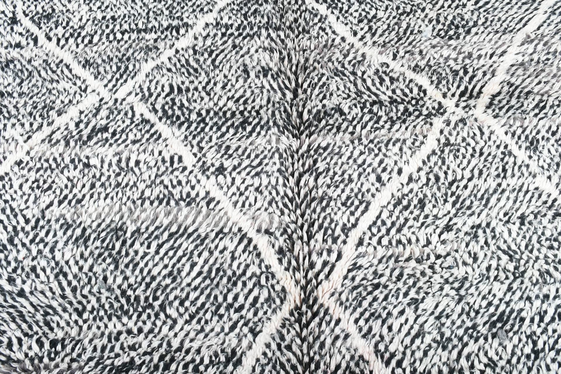 Black Lattice Beni Ourain Rug