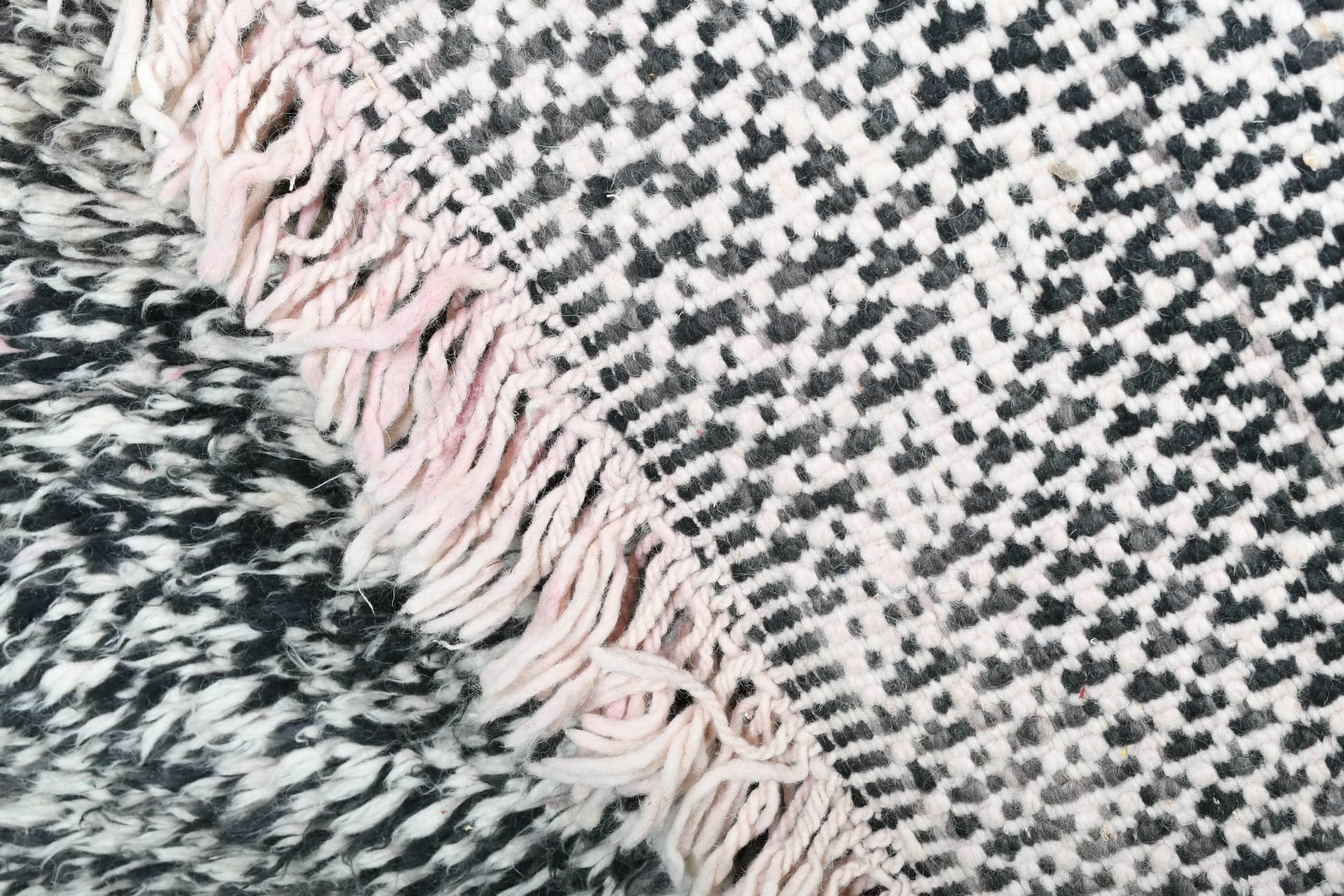 Black Lattice Beni Ourain Rug