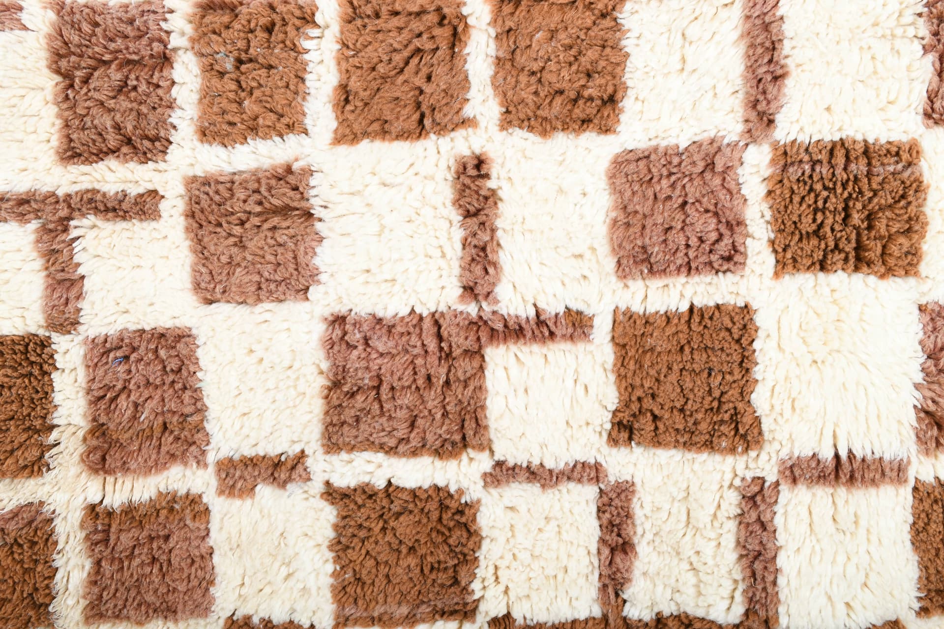 Ivory Brown Patchwork Runner Rug