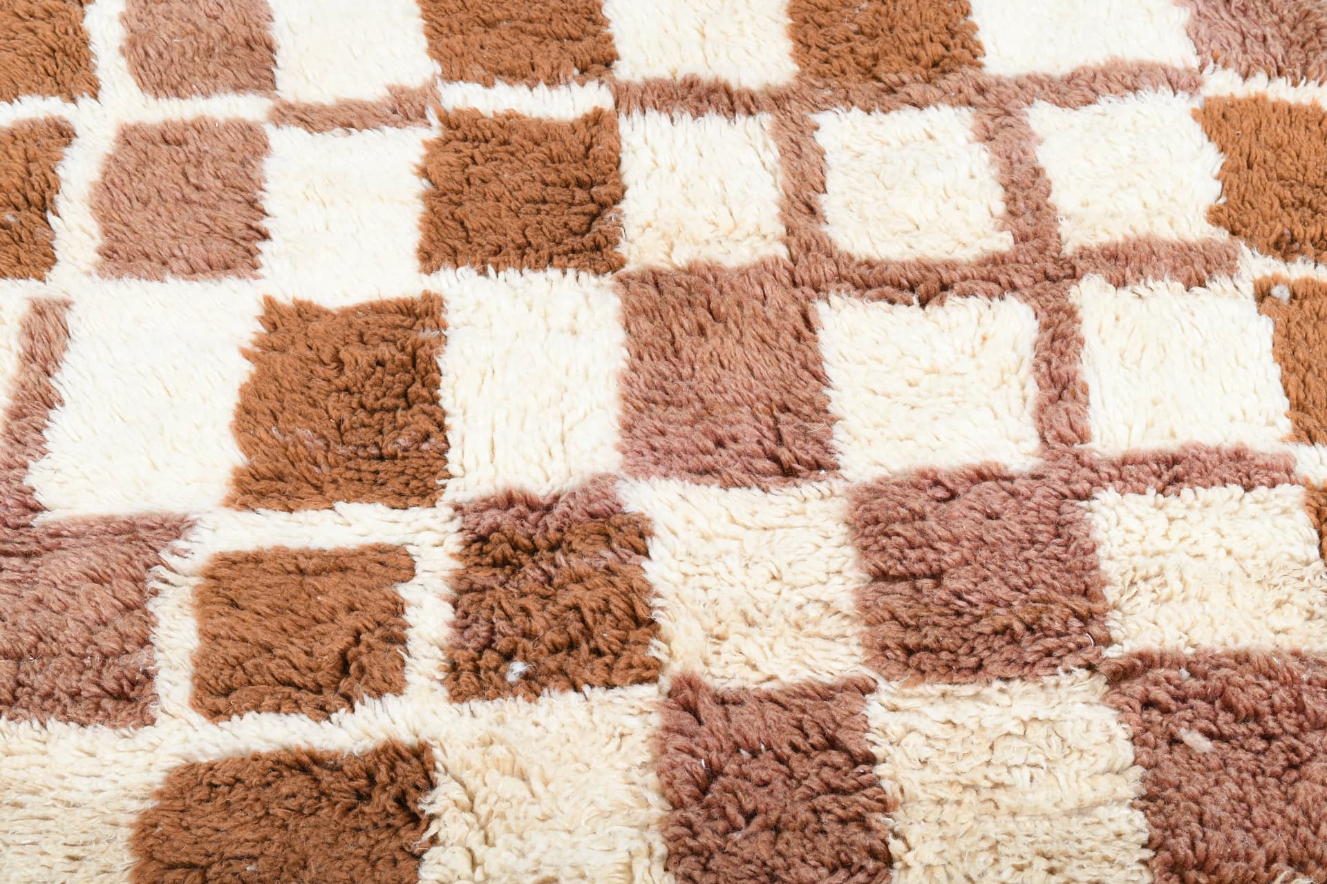 Ivory Brown Patchwork Runner Rug