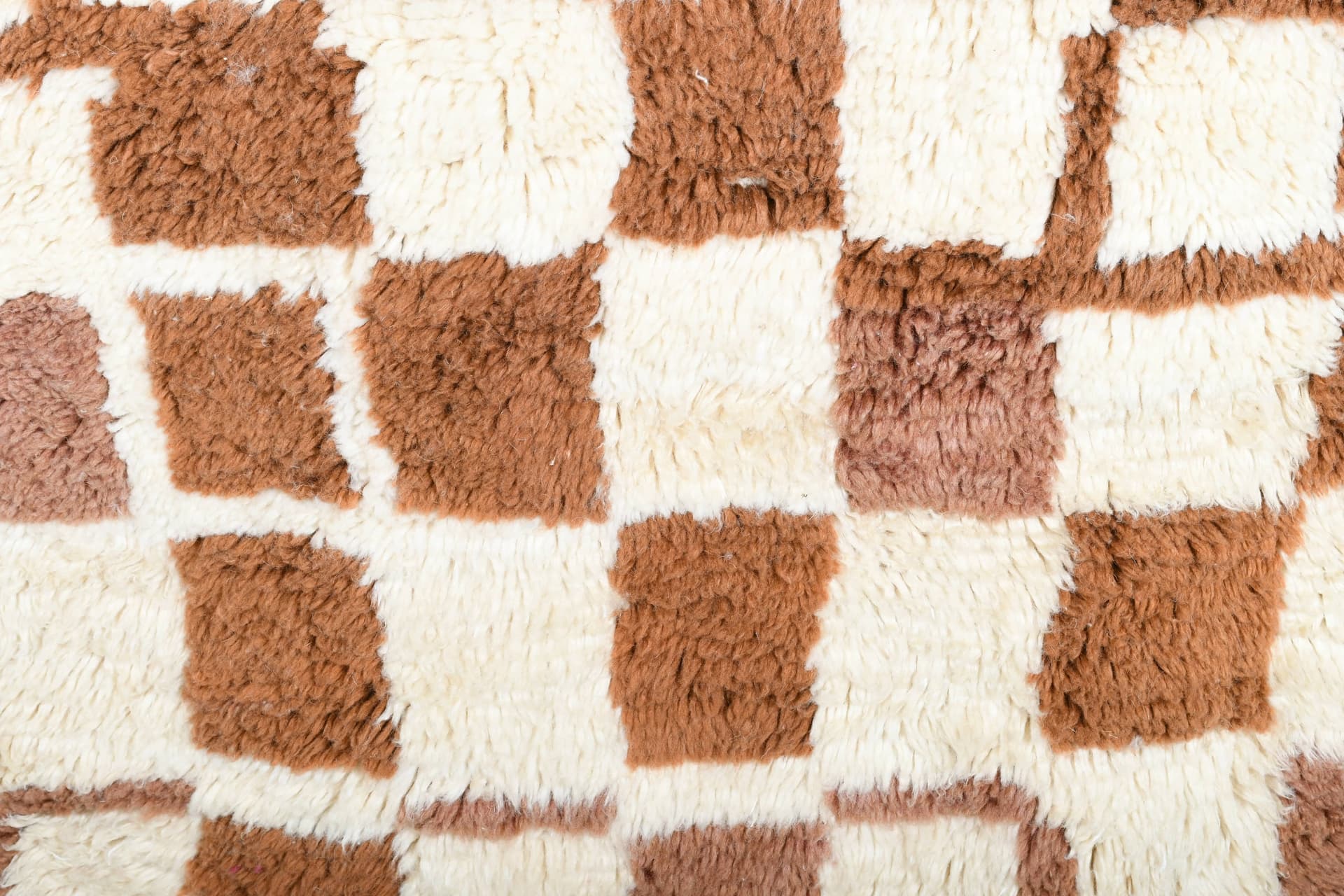 Ivory Brown Patchwork Runner Rug