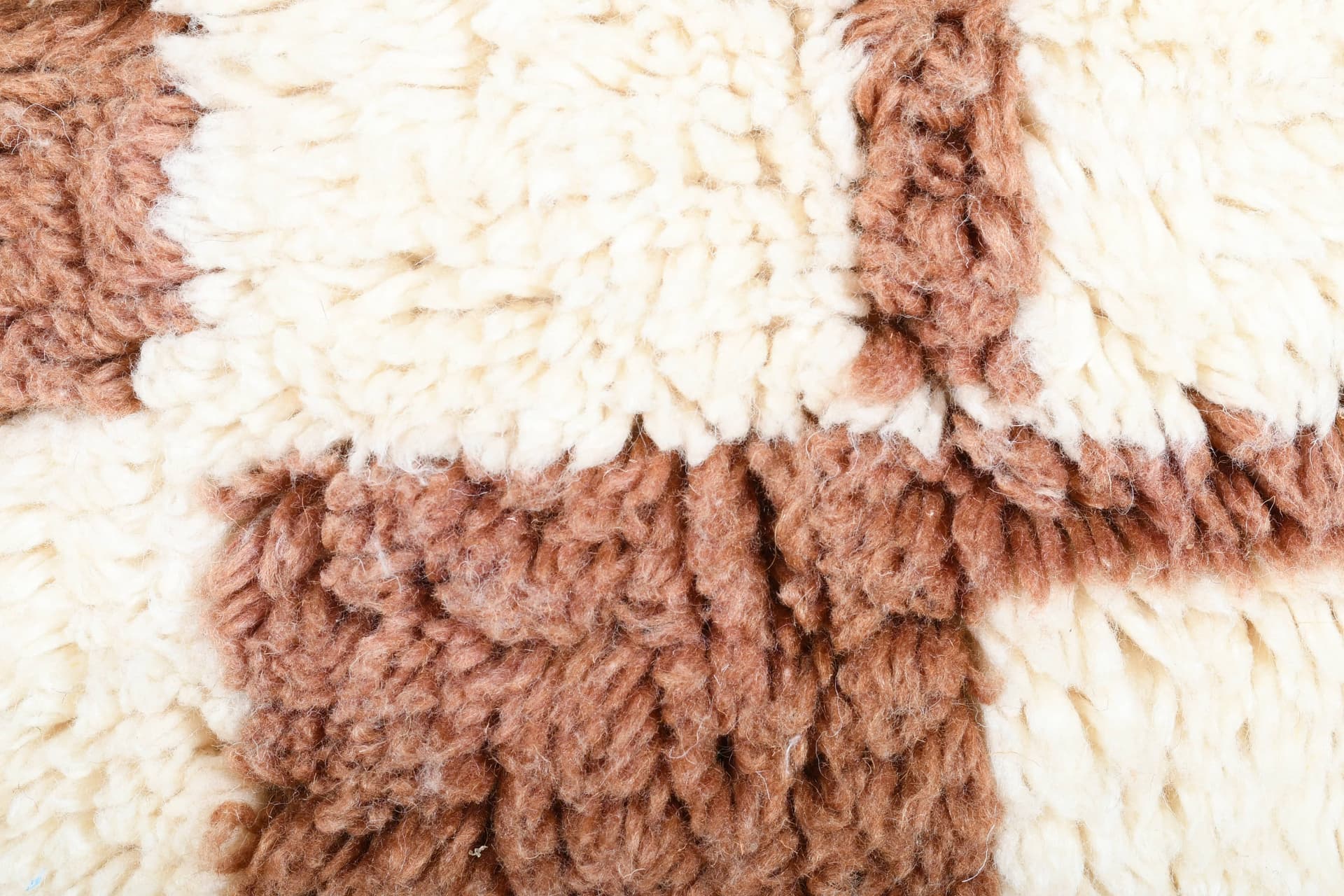 Ivory Brown Patchwork Runner Rug