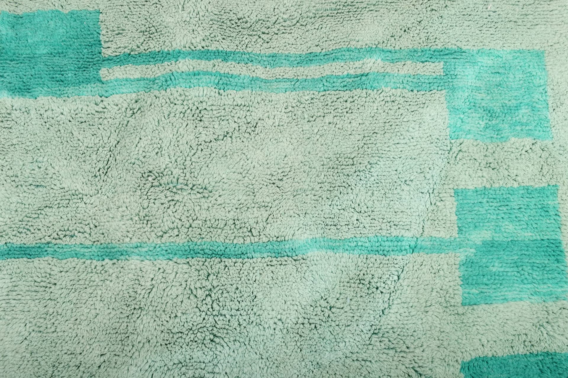 Green Stepped Line Beni Mrirt Rug