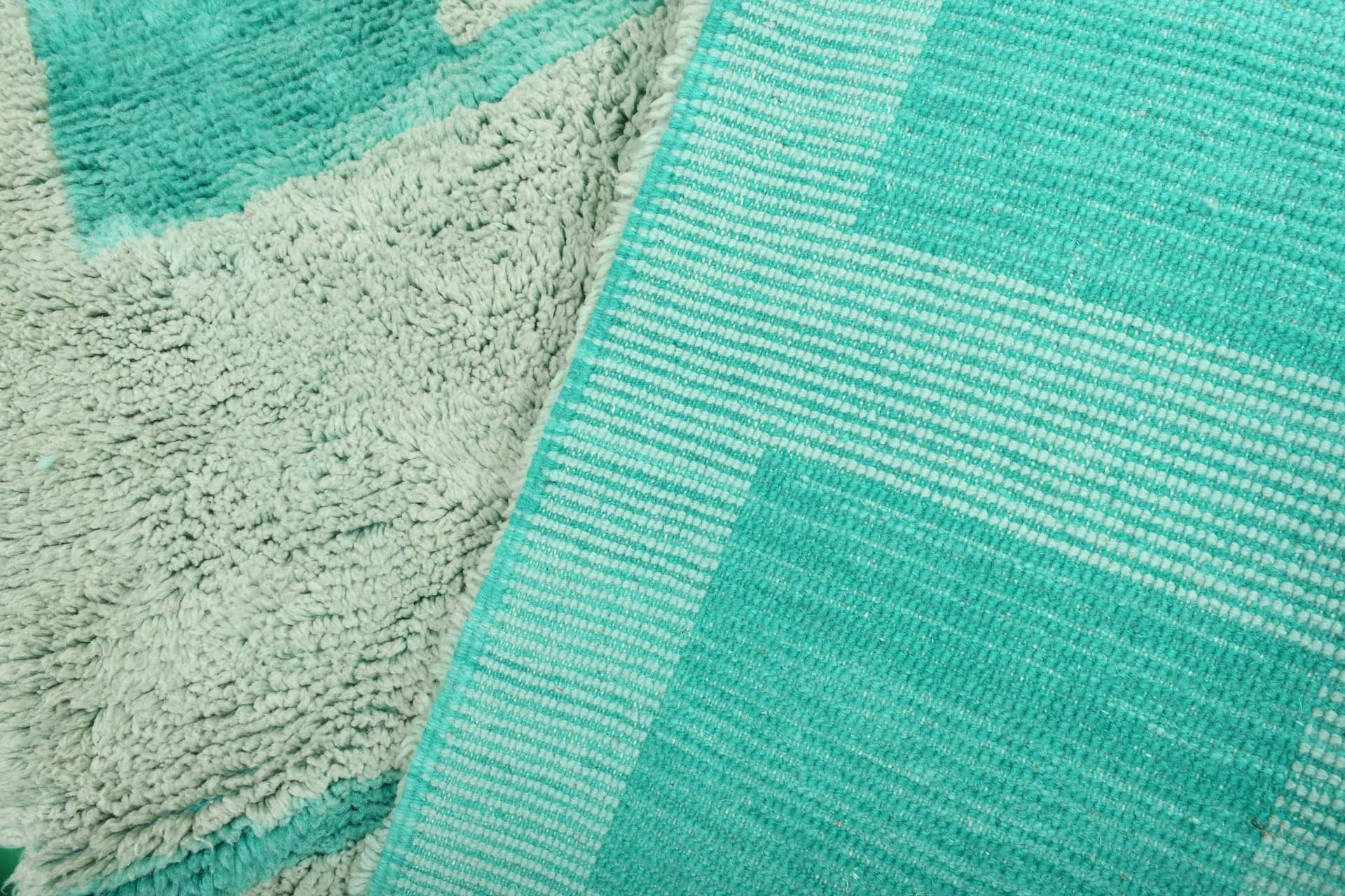 Green Stepped Line Beni Mrirt Rug