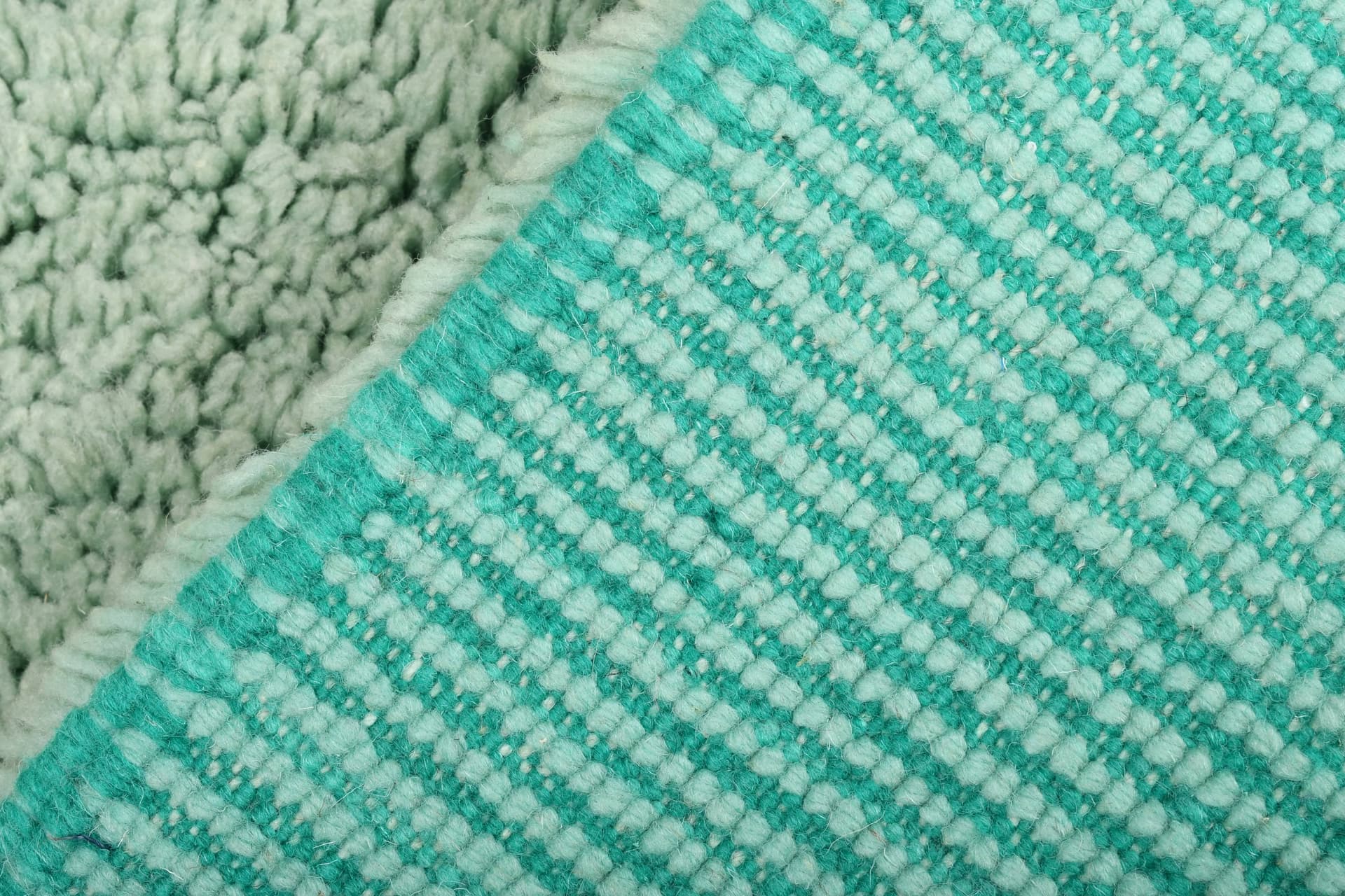Green Stepped Line Beni Mrirt Rug