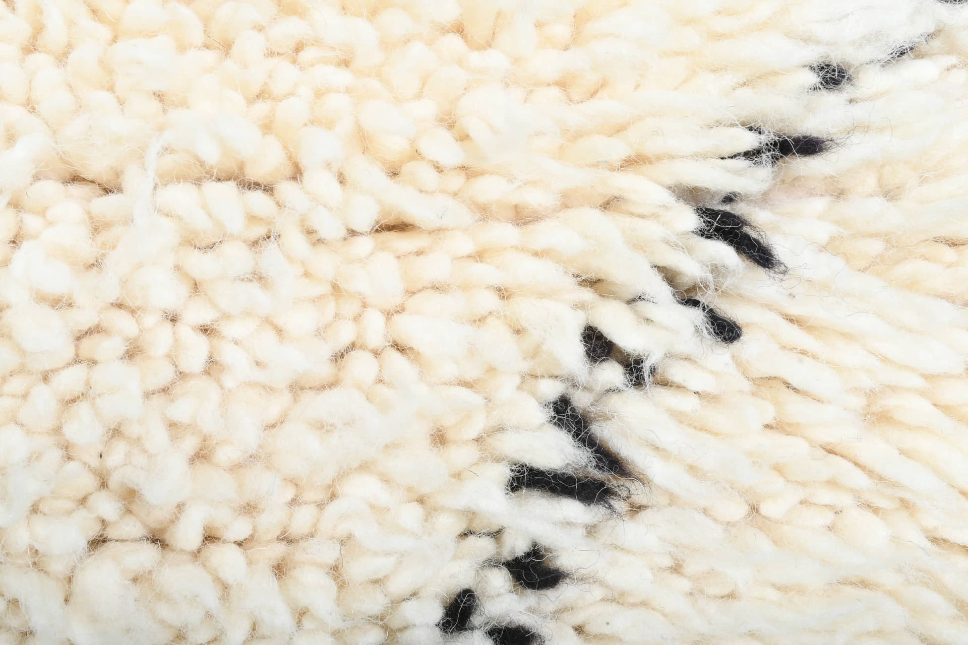 Ivory Diagonal X Beni Ourain Rug