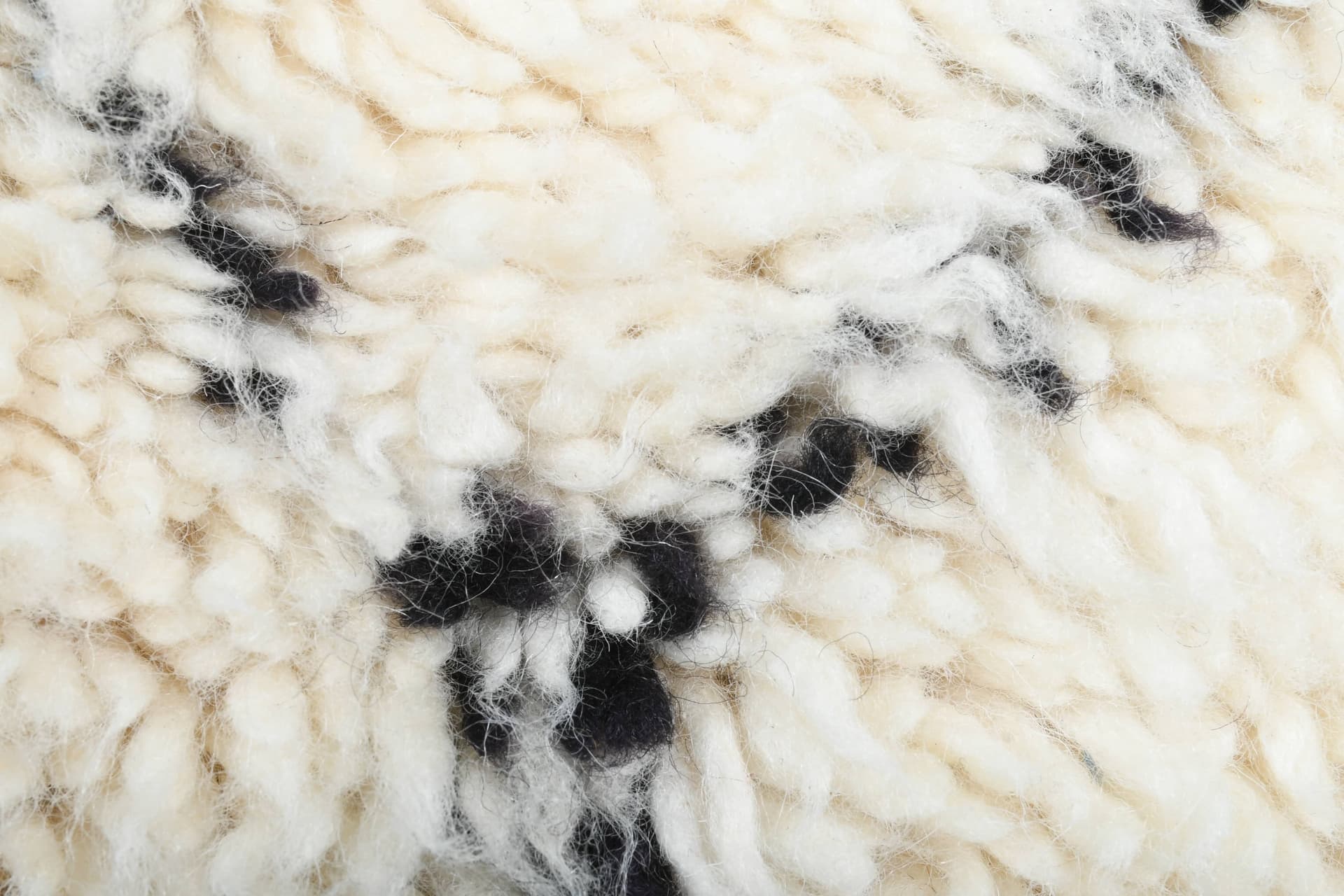 Ivory Diagonal X Beni Ourain Rug