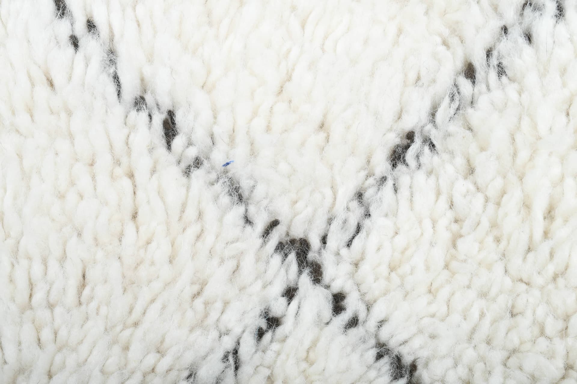 Ivory Diamond Fringe Beni Ourain Rug