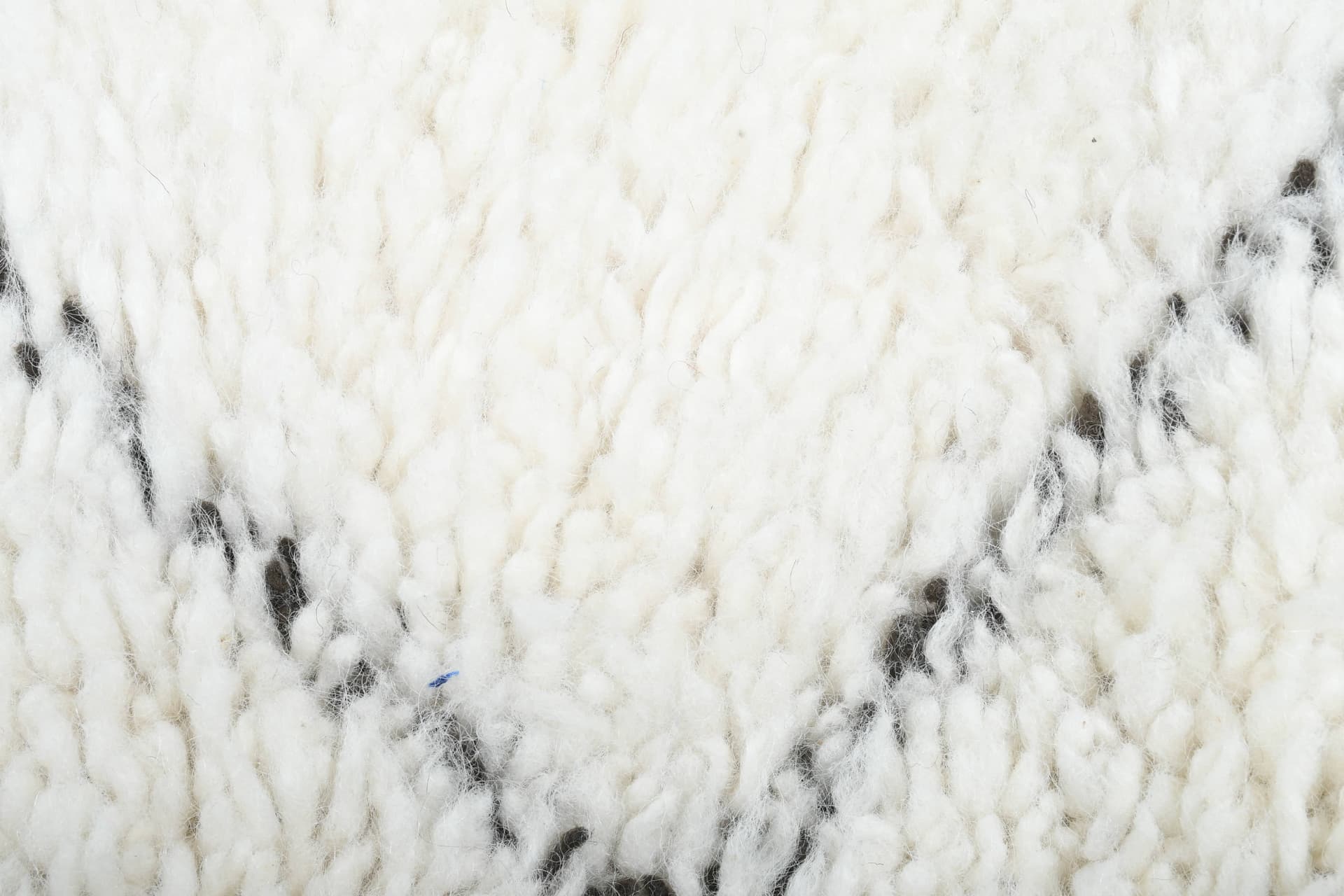 Ivory Diamond Fringe Beni Ourain Rug