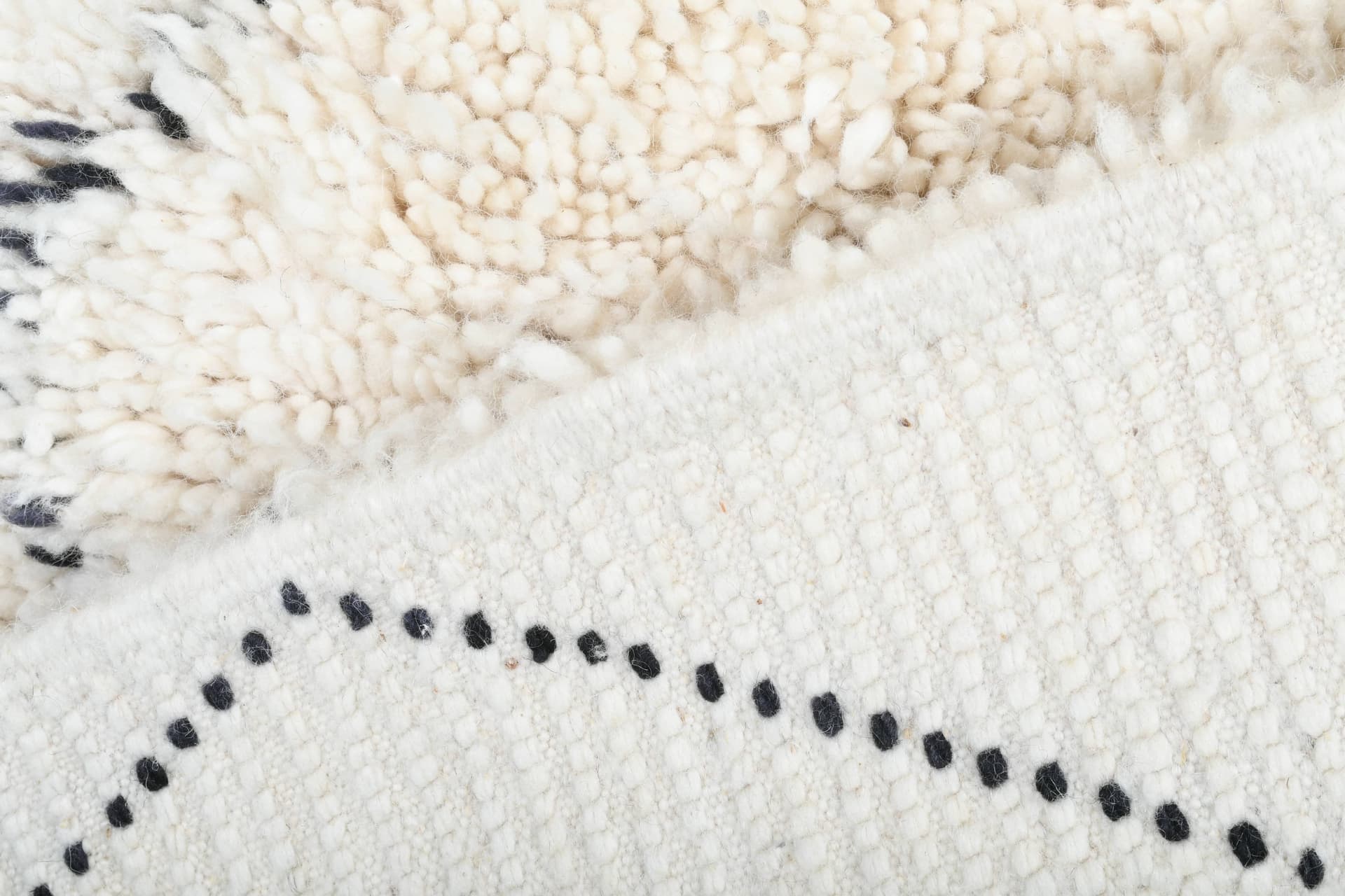 Ivory Broken Diamond Beni Ourain Rug
