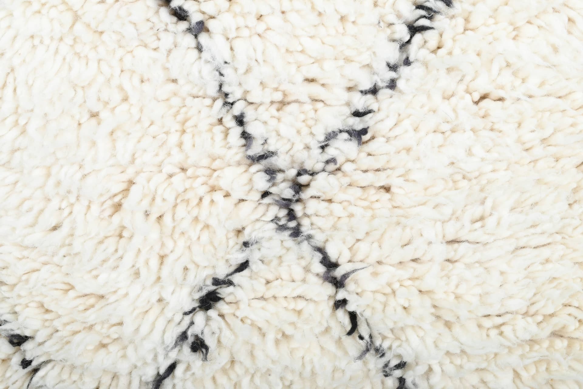 Ivory Crisscross Beni Ourain Runner Rug