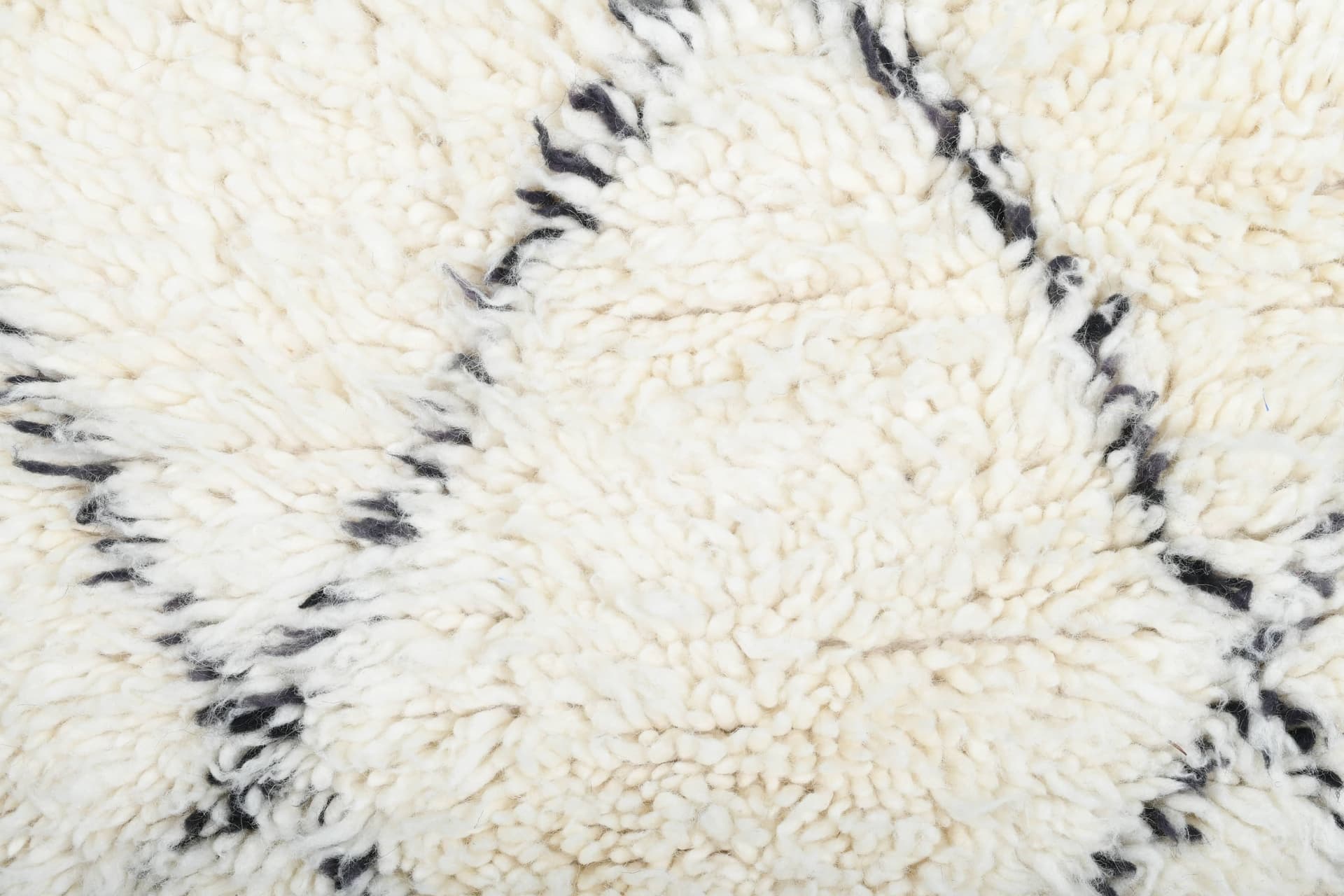 Ivory Crisscross Beni Ourain Runner Rug