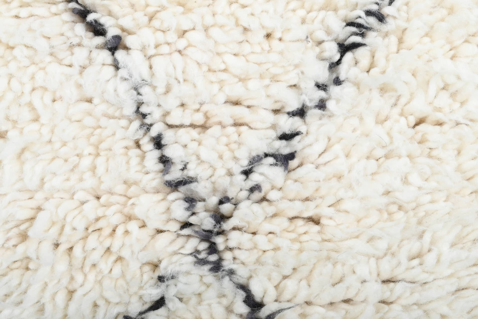 Ivory Crisscross Beni Ourain Runner Rug