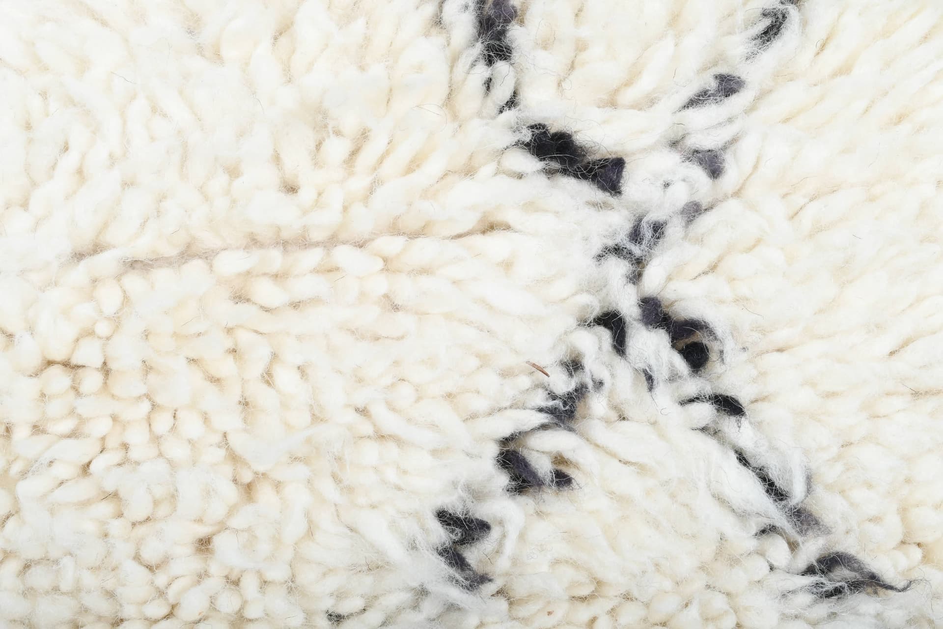 Ivory Crisscross Beni Ourain Runner Rug
