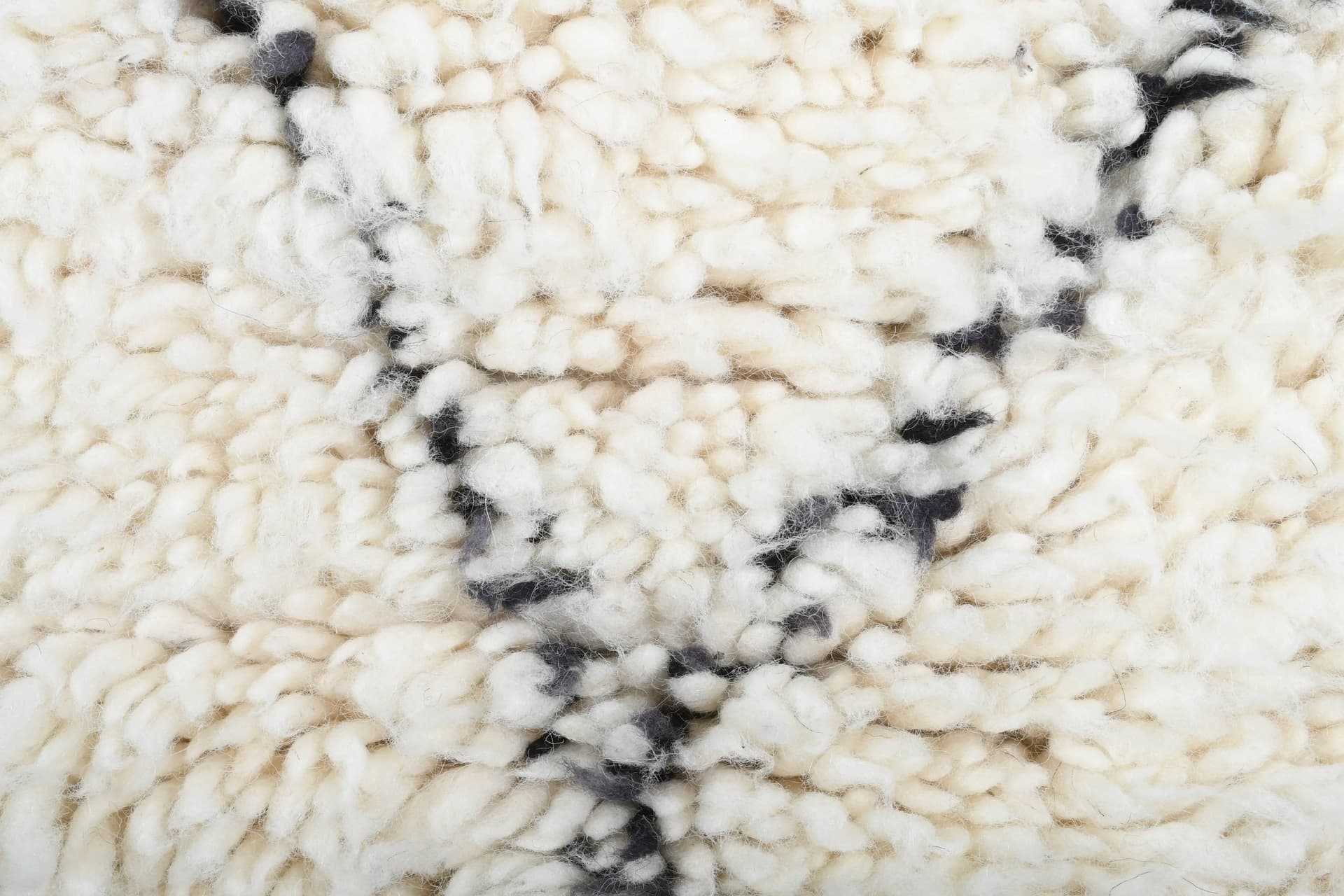 Ivory Crisscross Beni Ourain Runner Rug