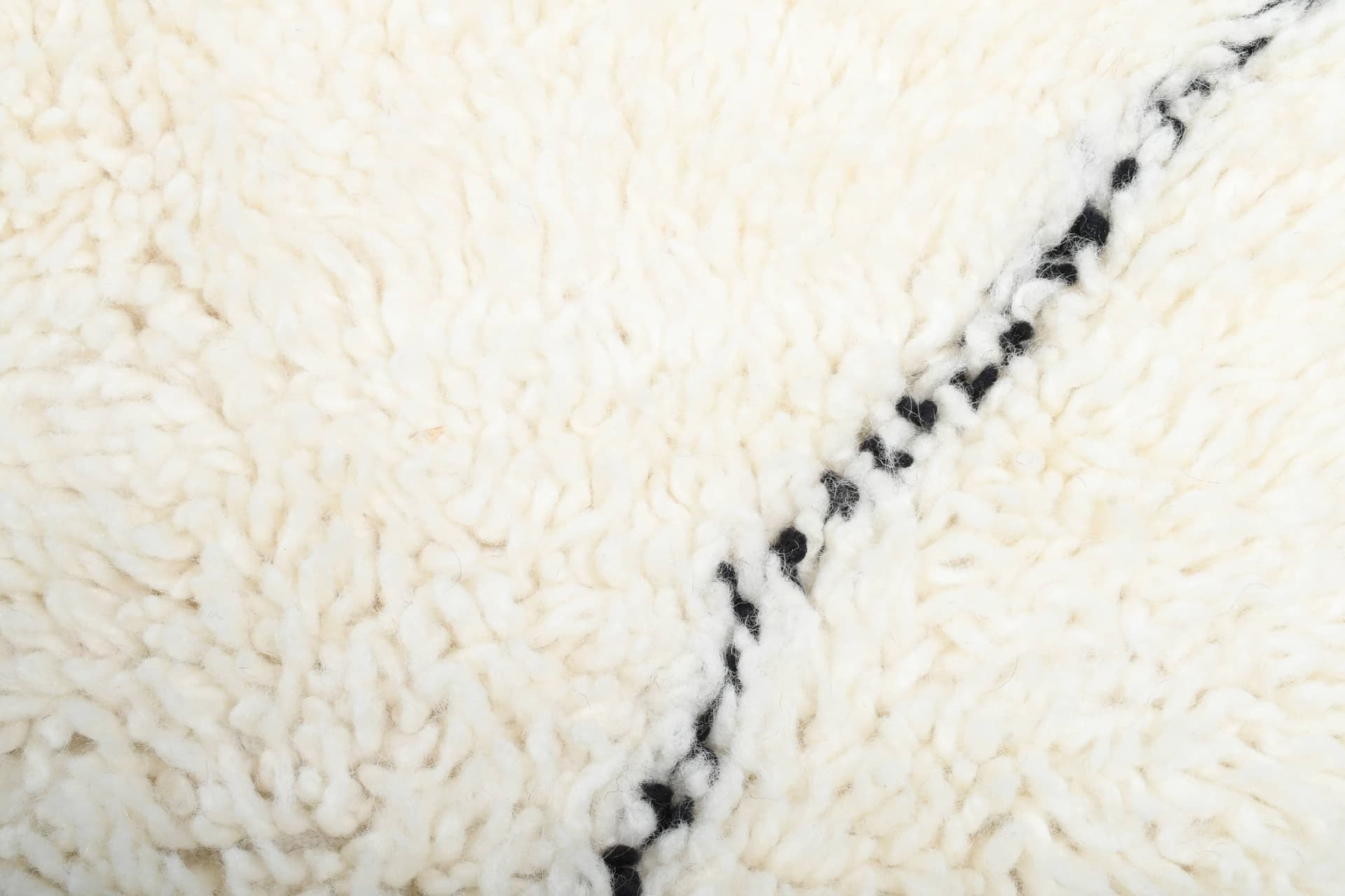 Ivory Diamond Line Beni Ourain Rug