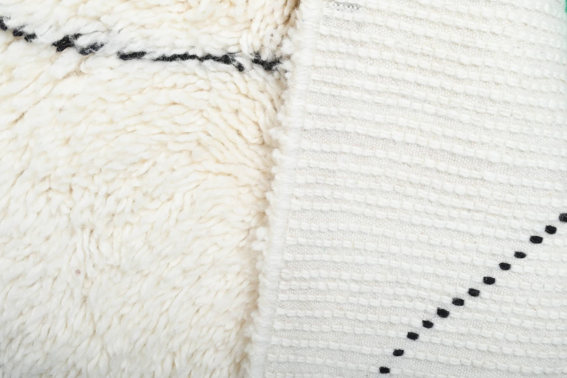 Ivory Diamond Line Beni Ourain Rug