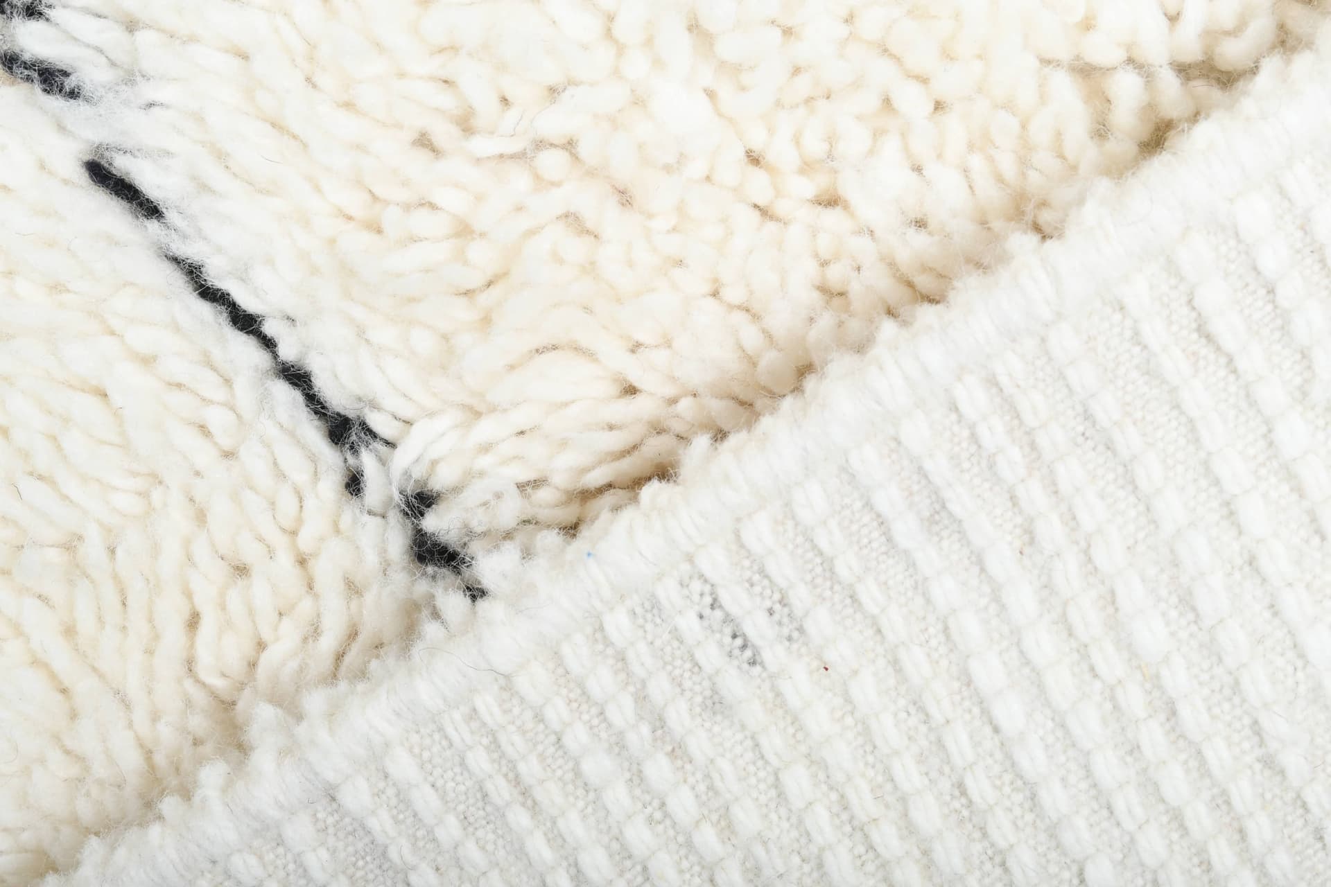 Ivory Diamond Line Beni Ourain Rug