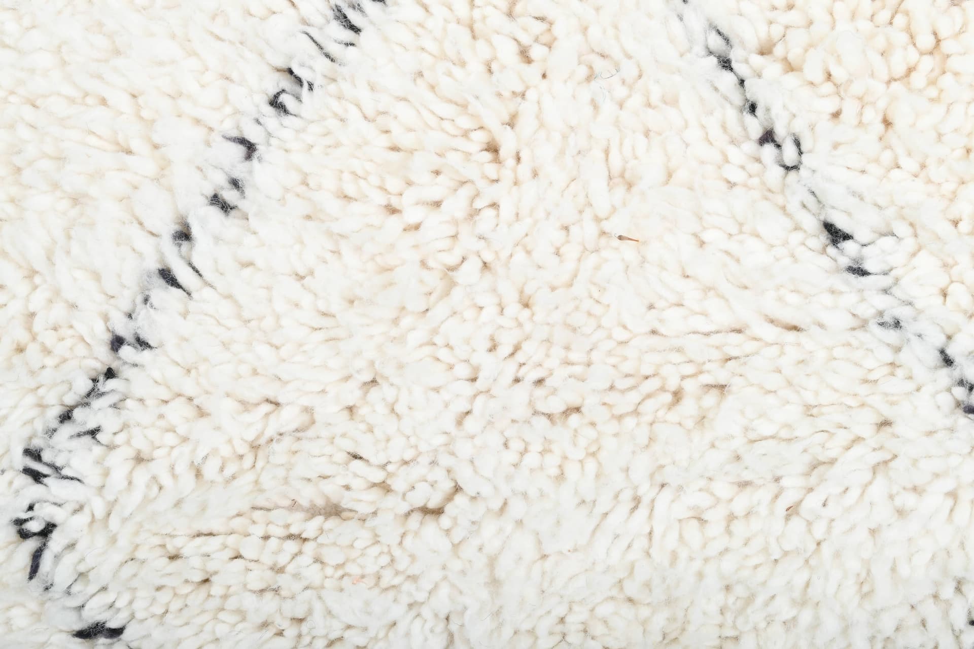 Ivory Center Diamond Beni Ourain Rug
