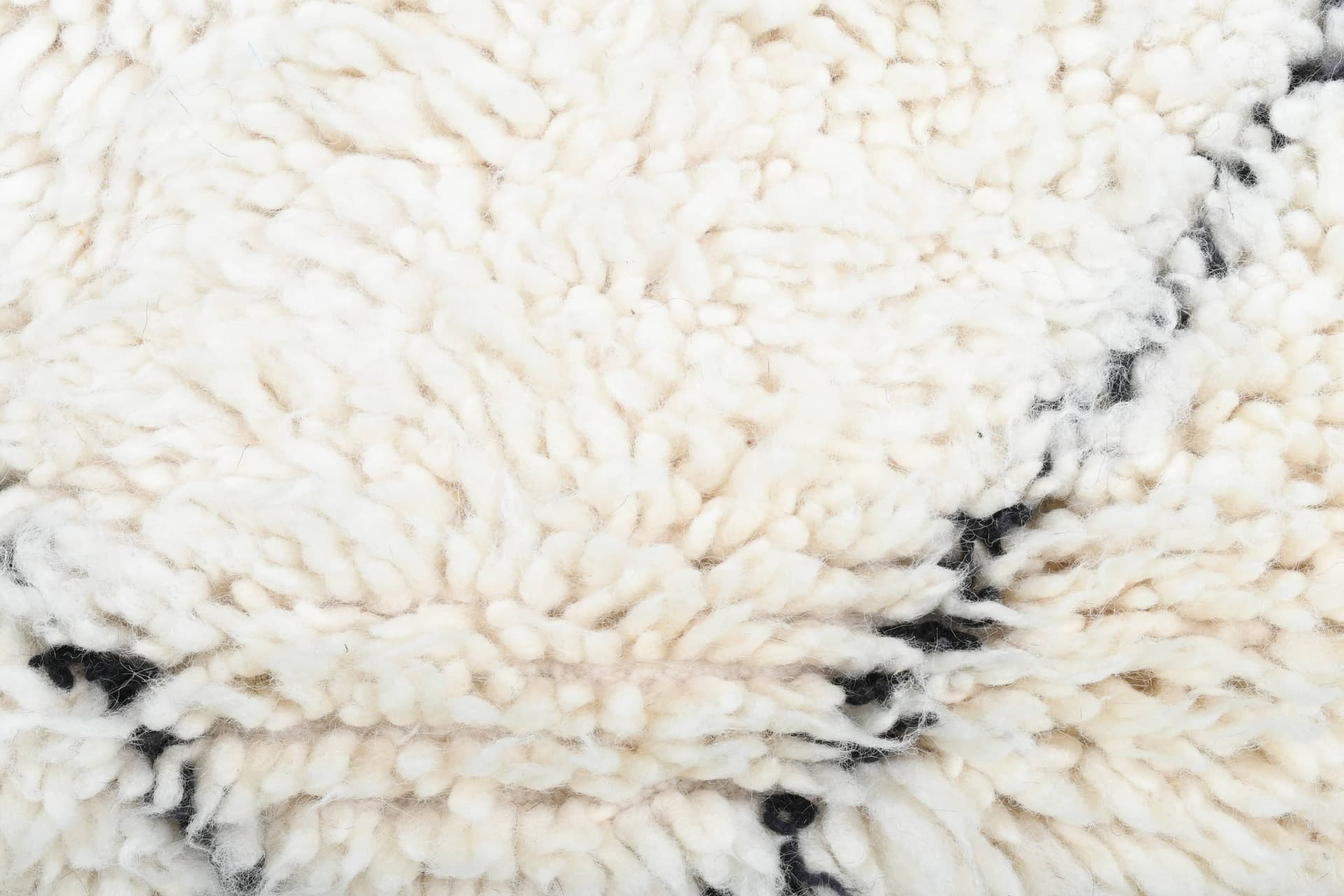 Ivory Center Diamond Beni Ourain Rug