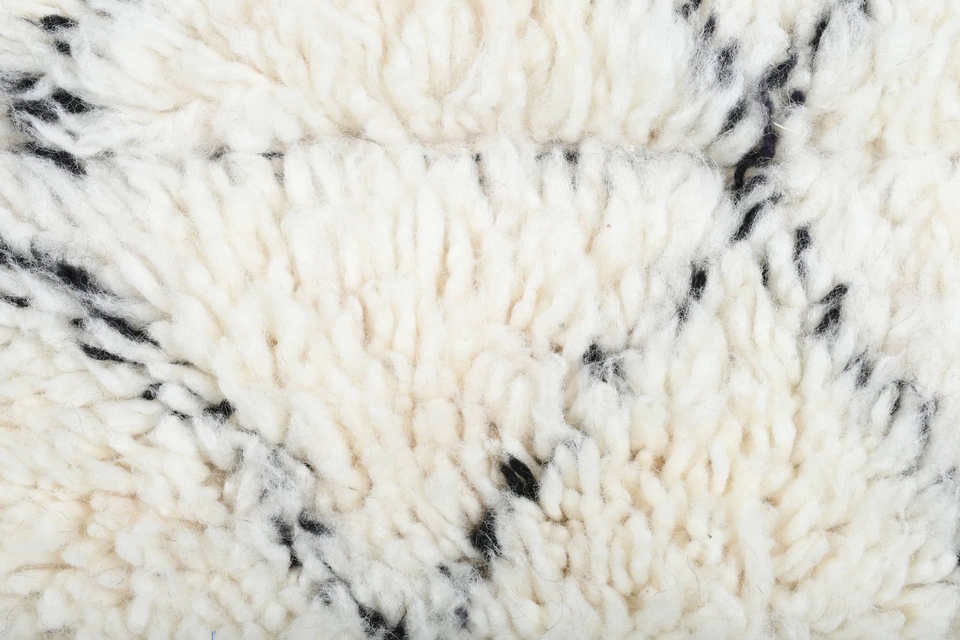 Ivory Black Lozenge Beni Ourain Rug