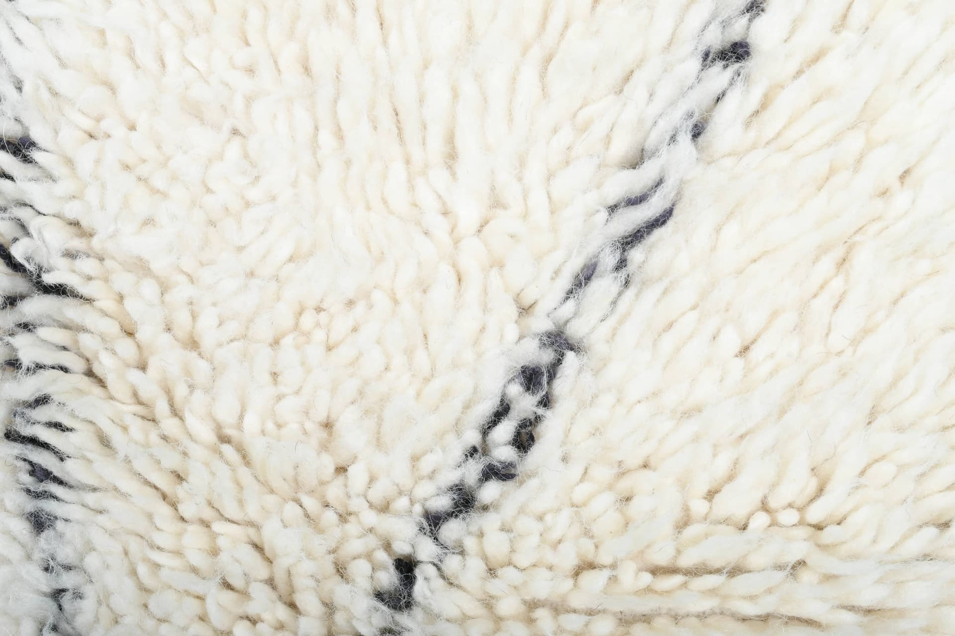 Ivory V-Line Beni Ourain Rug