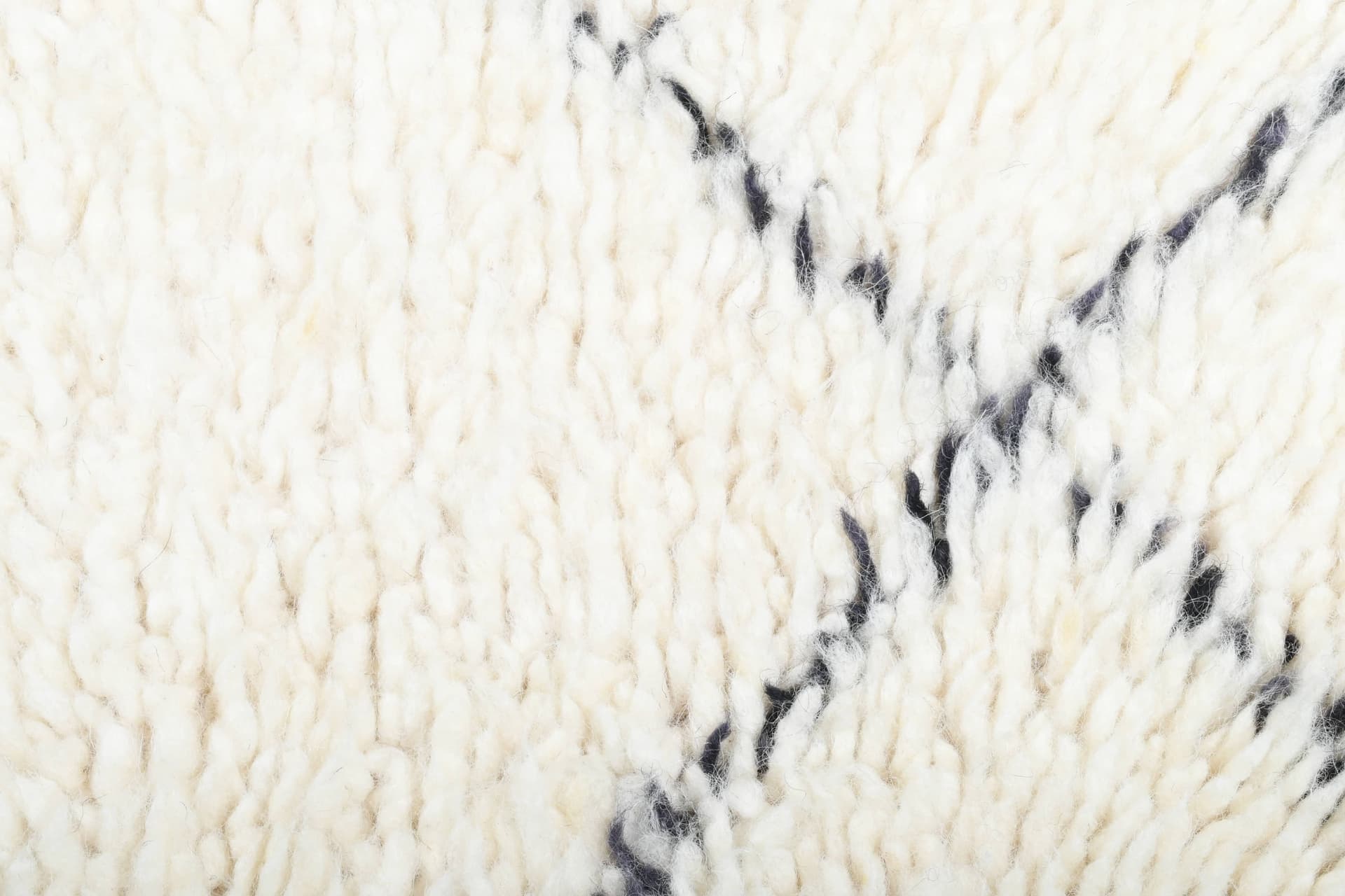 Ivory Black Trellis Beni Ourain Rug