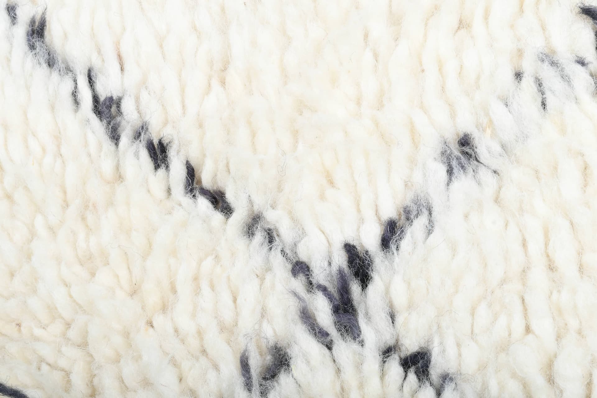 Ivory Black Trellis Beni Ourain Rug