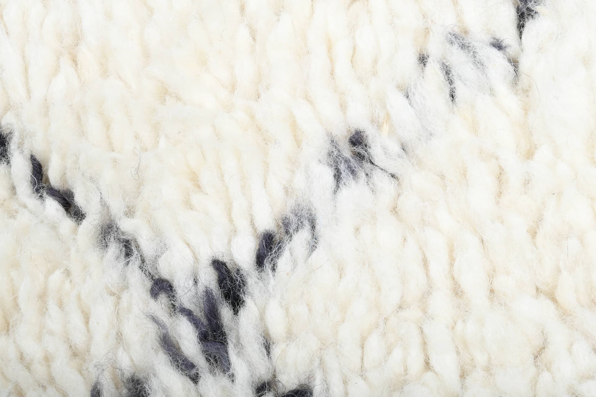 Ivory Black Trellis Beni Ourain Rug