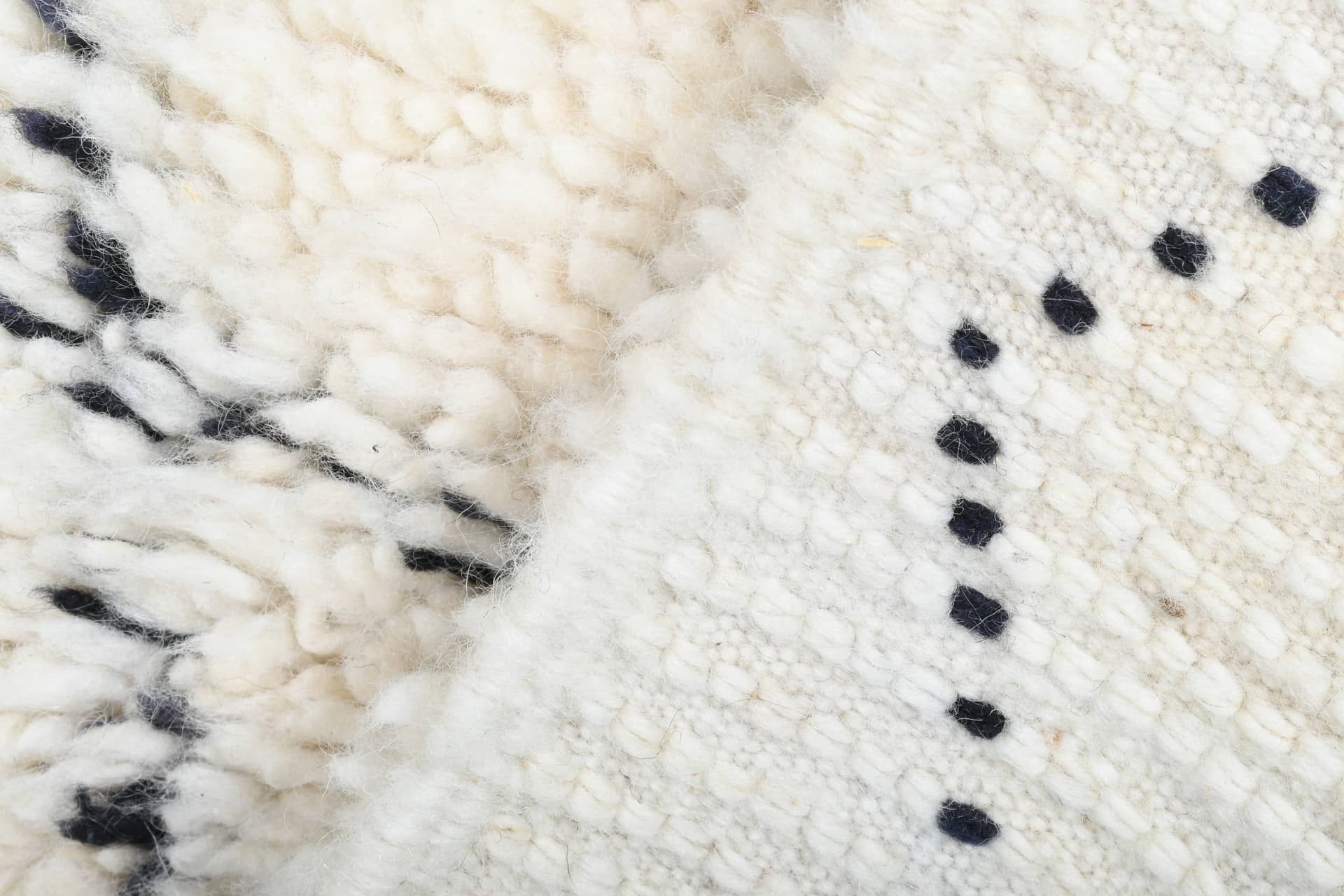 Ivory Crisscross Beni Ourain Rug