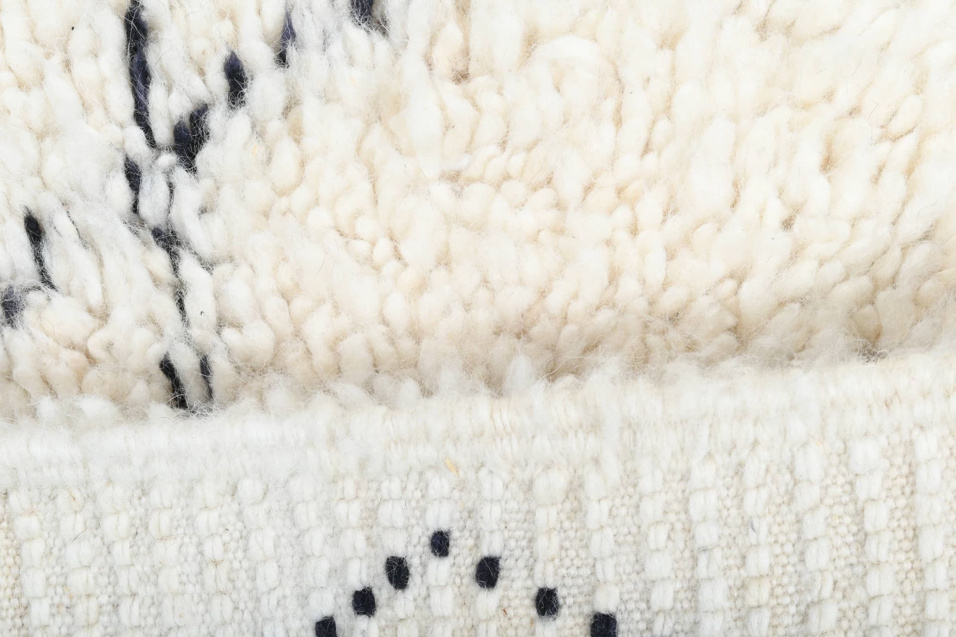 Ivory Crisscross Beni Ourain Rug