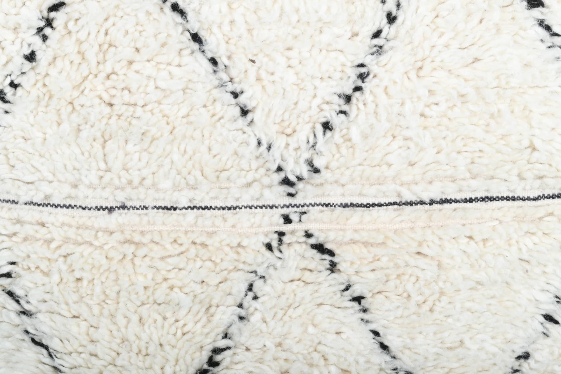 Ivory Split Diamond Beni Ourain Rug