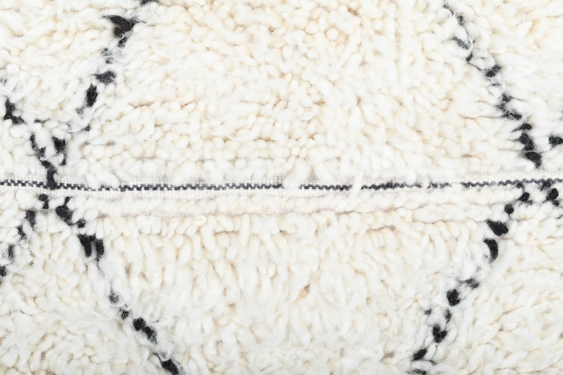 Ivory Split Diamond Beni Ourain Rug