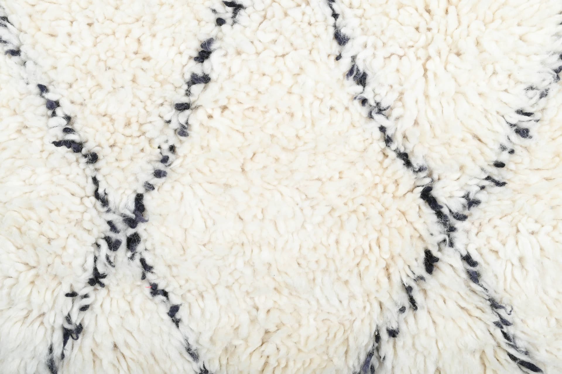 Ivory Overlapping Diamond Beni Ourain Rug
