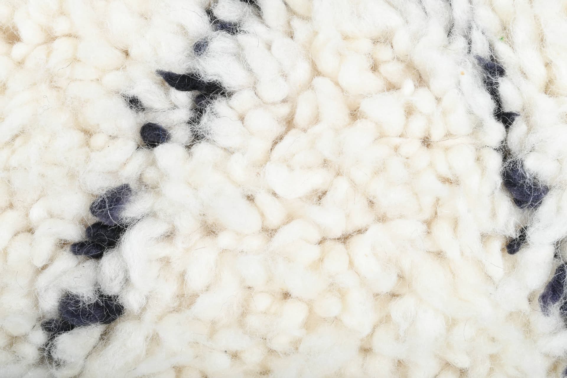 Ivory Overlapping Diamond Beni Ourain Rug
