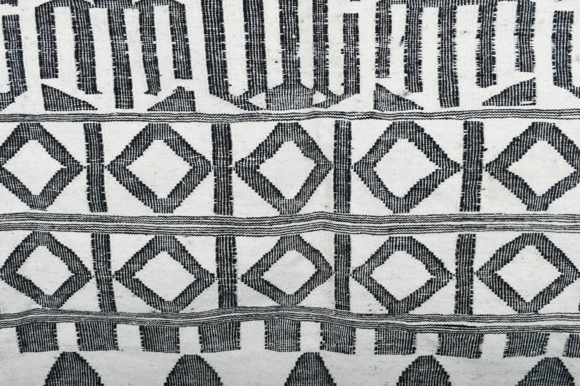 Neutral Chevron Stripe Kilim Rug
