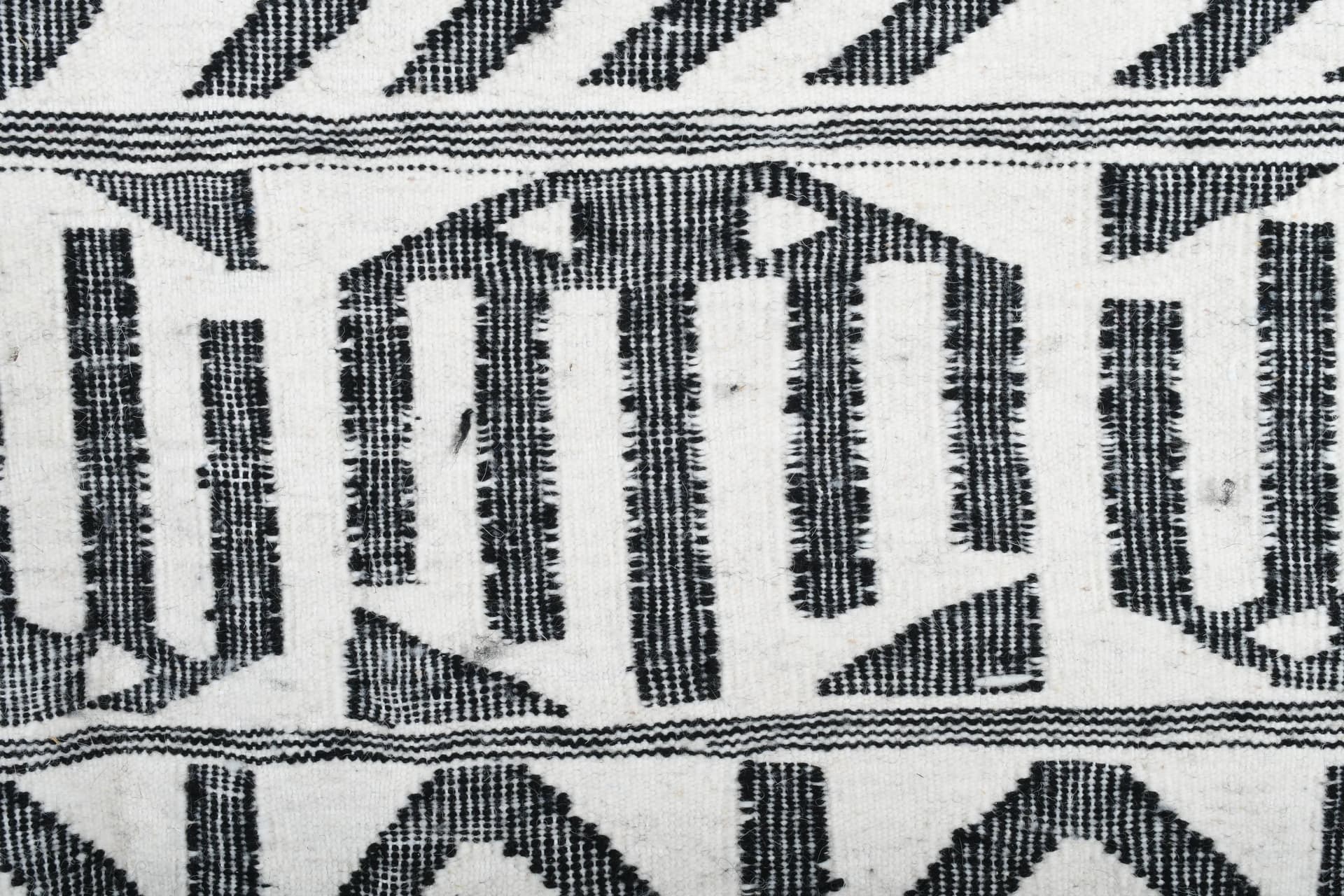 Neutral Chevron Stripe Kilim Rug