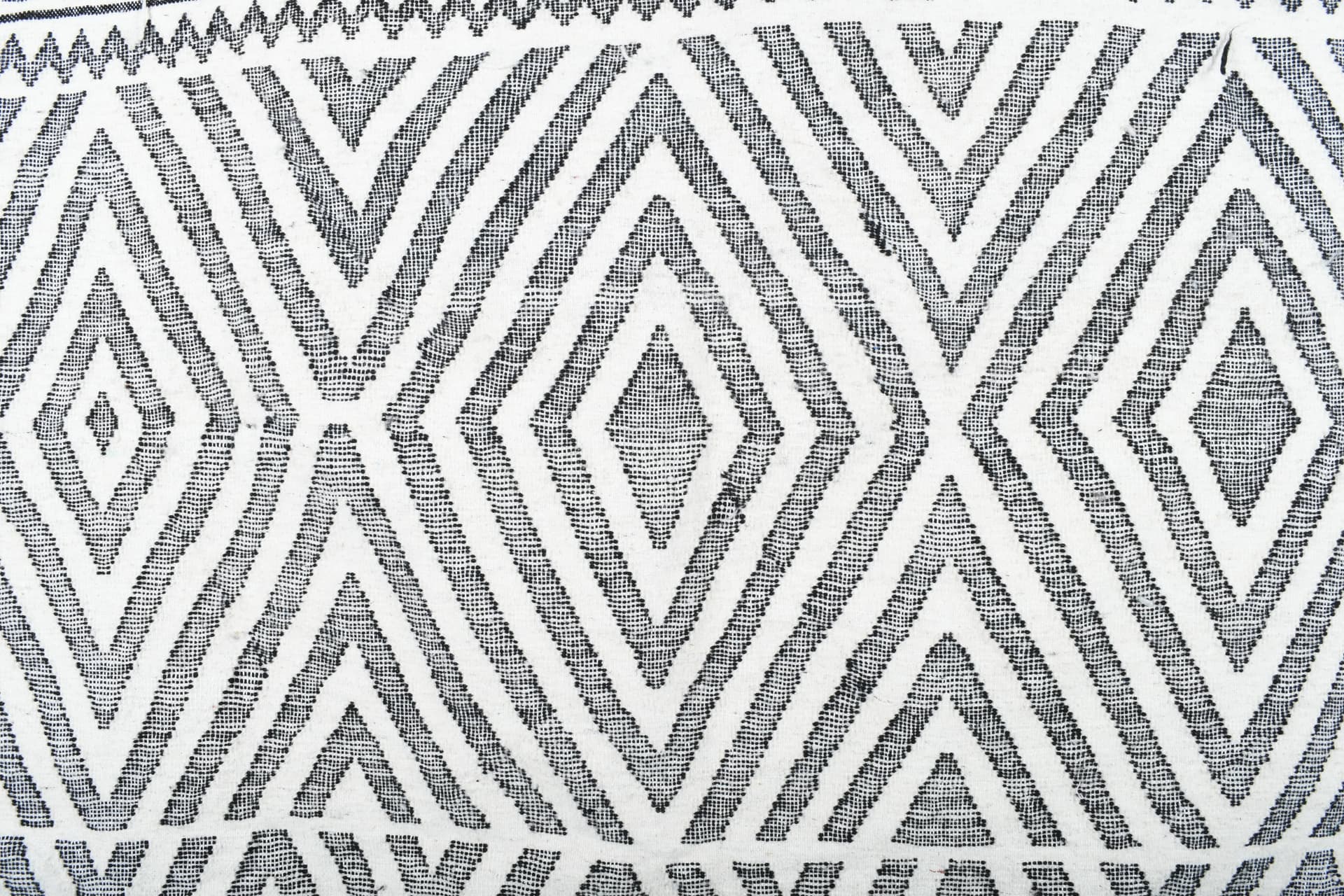 Ivory Diamond Band Kilim Rug