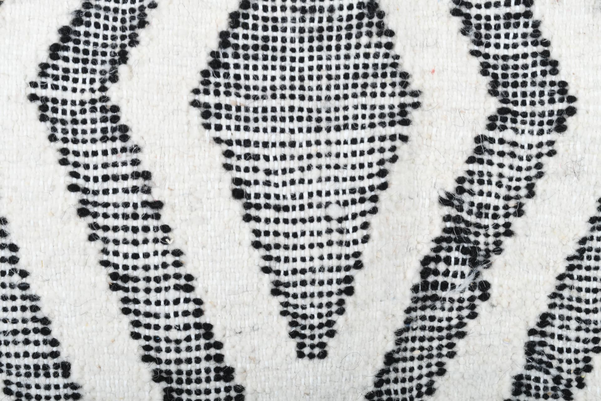 Ivory Diamond Band Kilim Rug