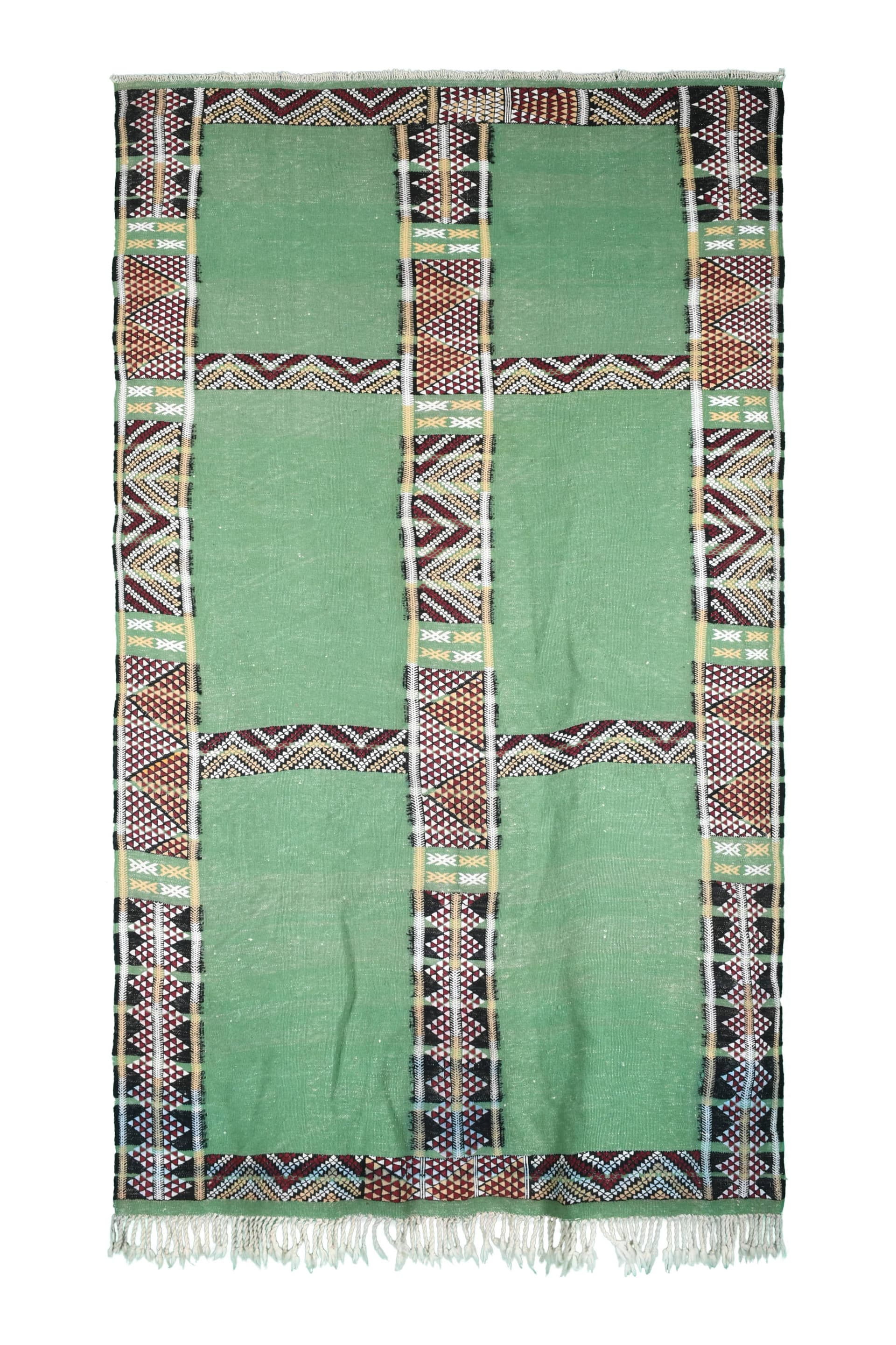Green Grid Zemmour Rug