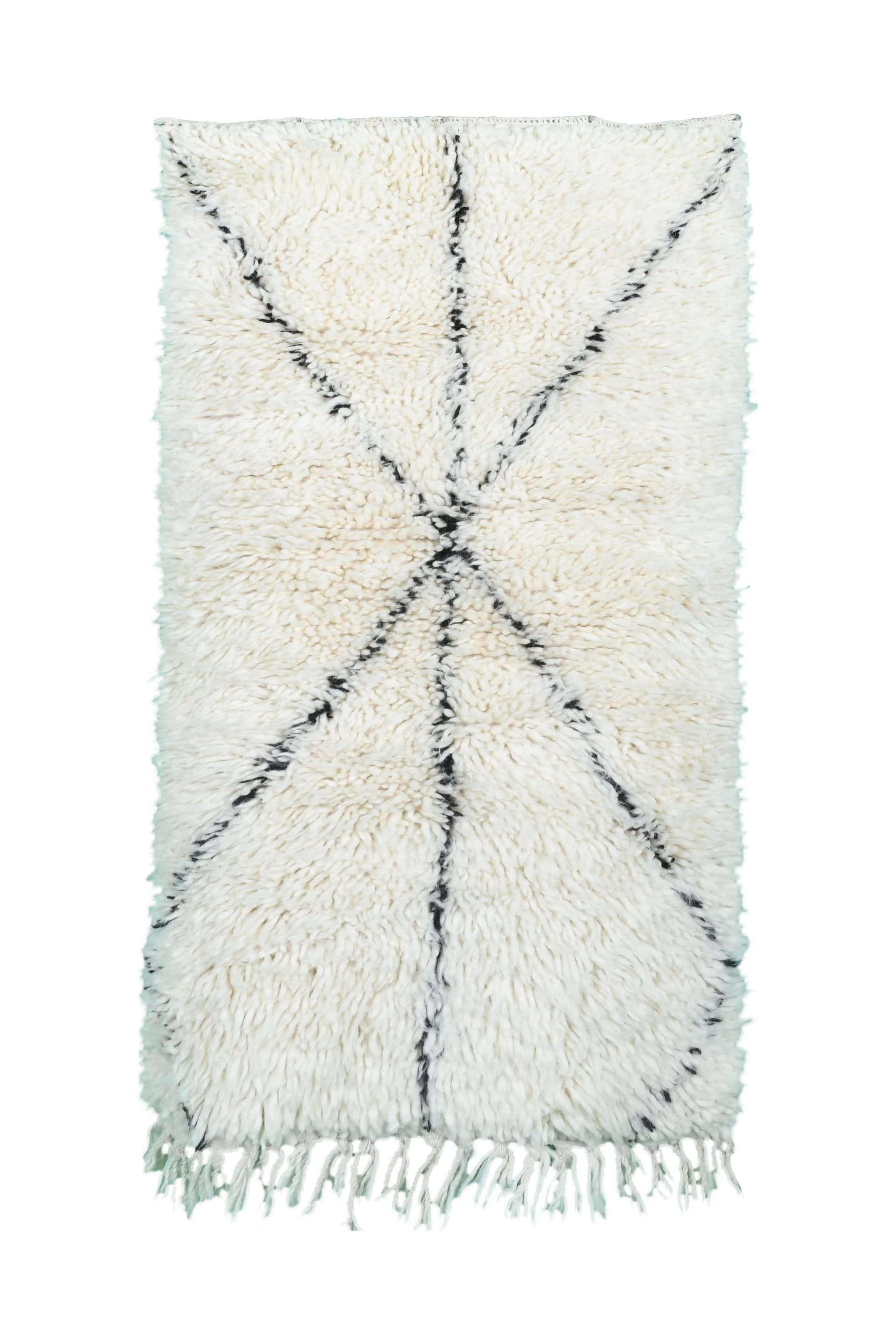 Ivory X-Line Beni Ourain Rug