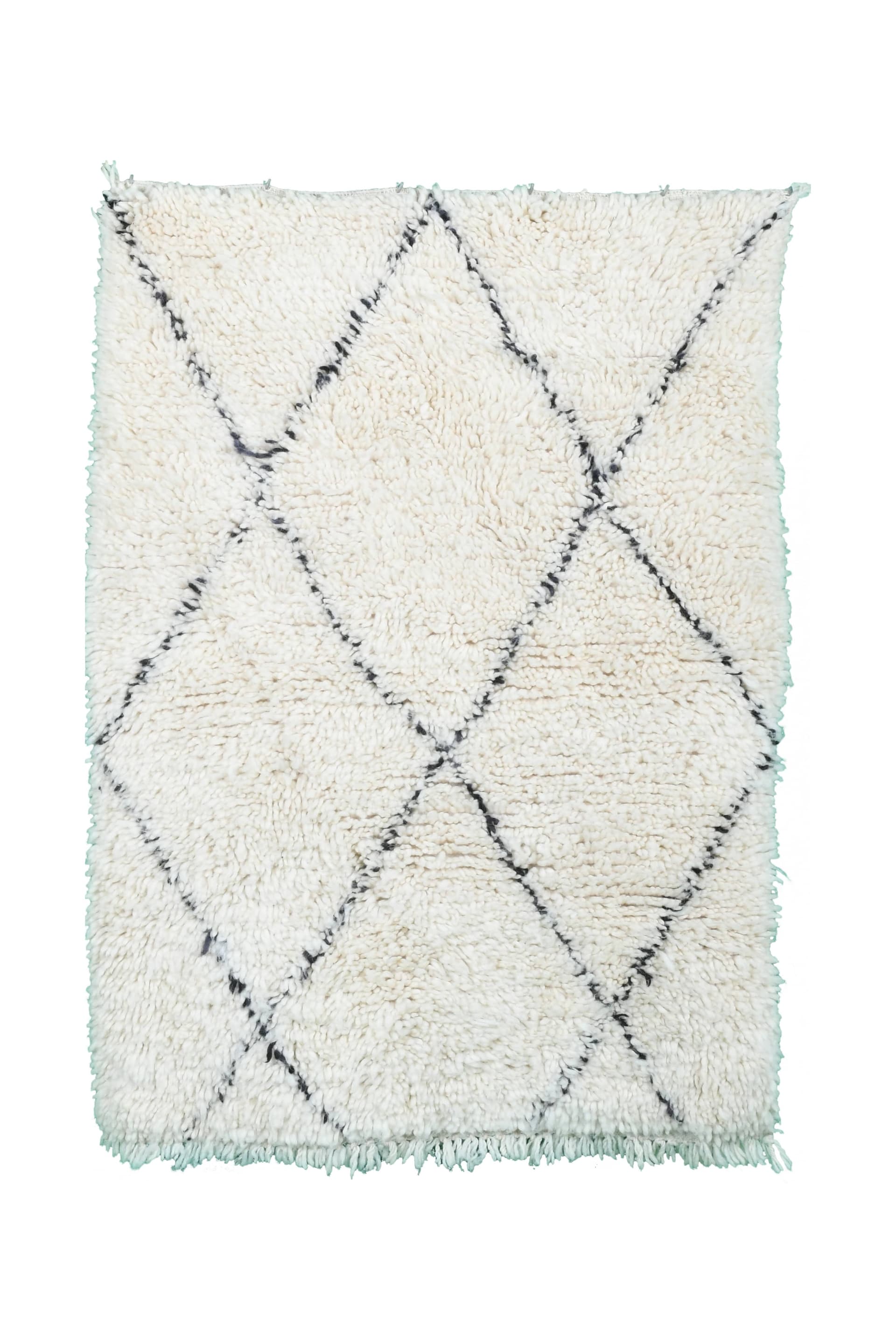 Ivory Broken Diamond Beni Ourain Rug