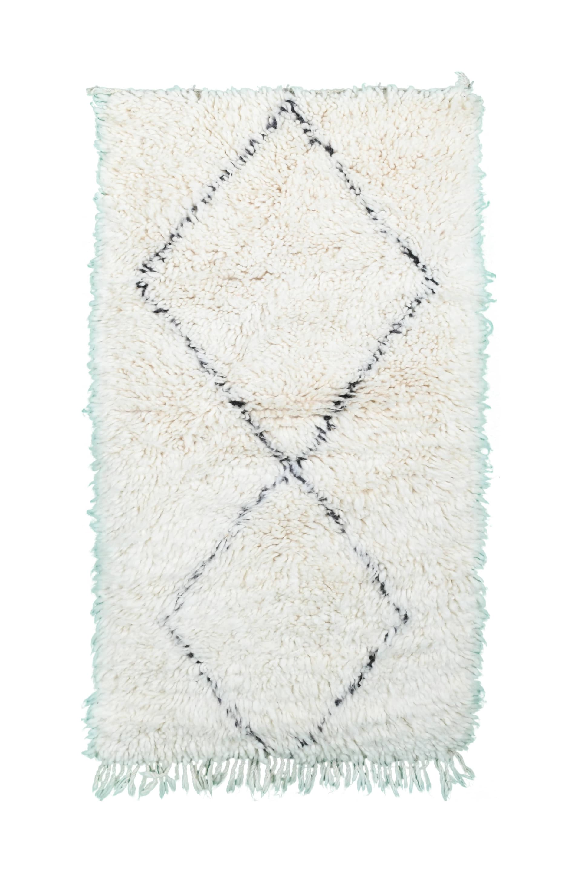 Ivory Center Diamond Beni Ourain Rug