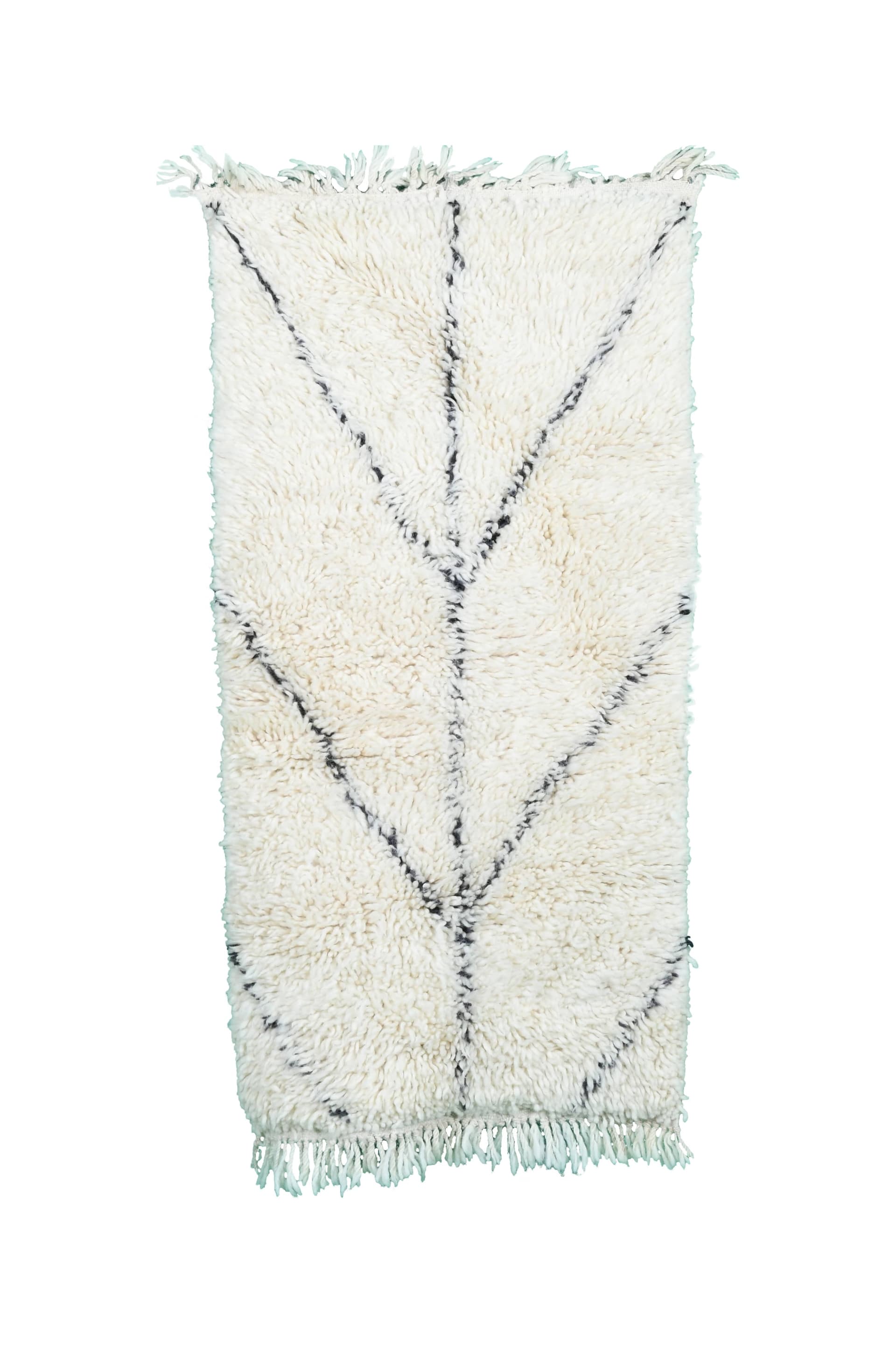 Ivory V-Line Beni Ourain Rug